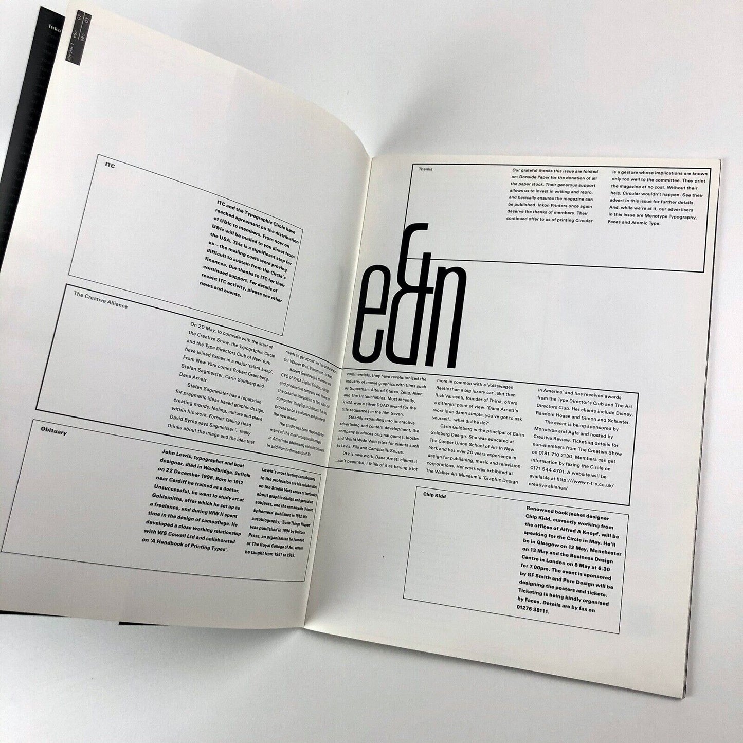 The magazine of the Typographic Circle – 'Circular' | Spring 1997 | Issue 7
