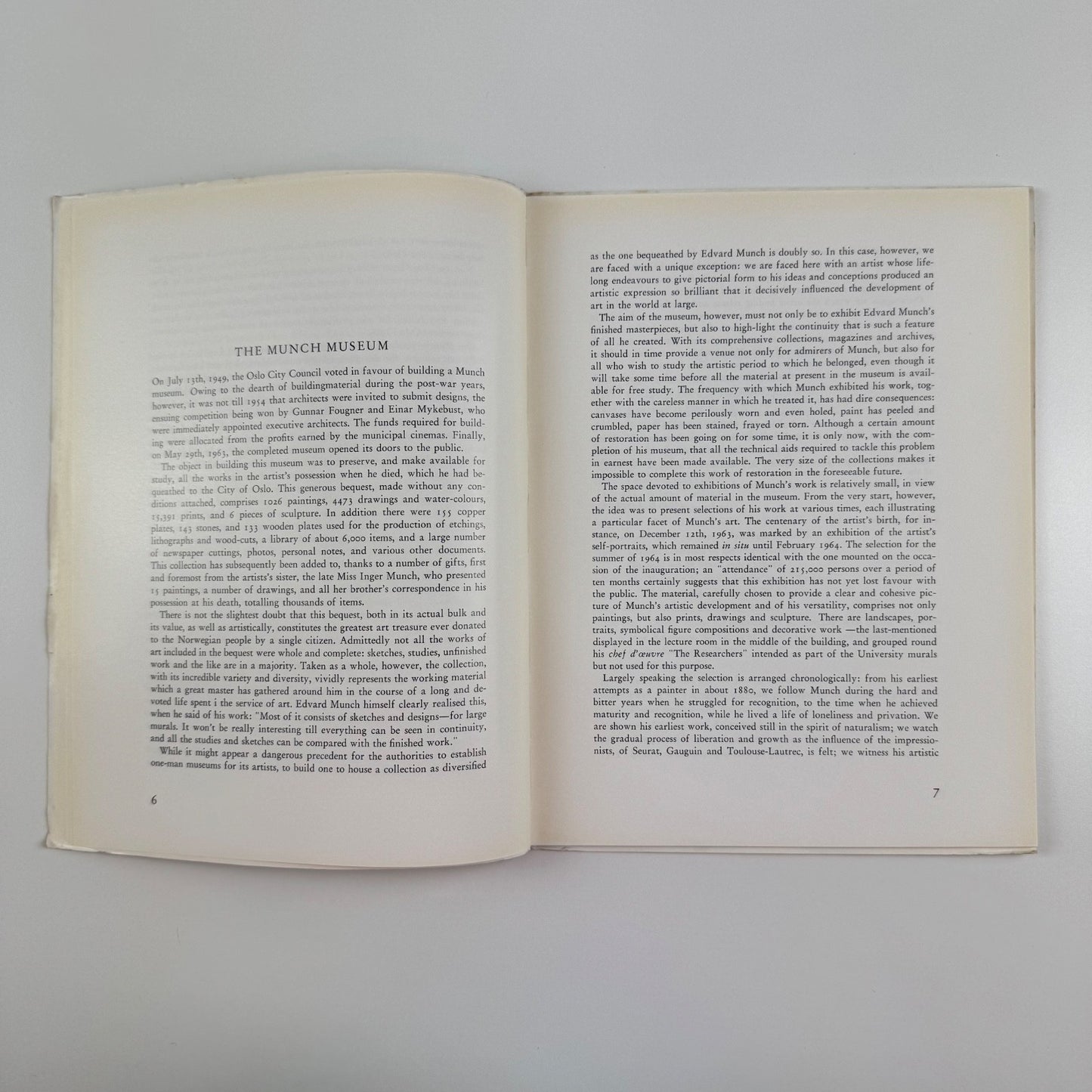 Munch-Museet. Katalog 3 - 1964. Oslo Kommunes Kunstsamlinger, Oslo, 1964