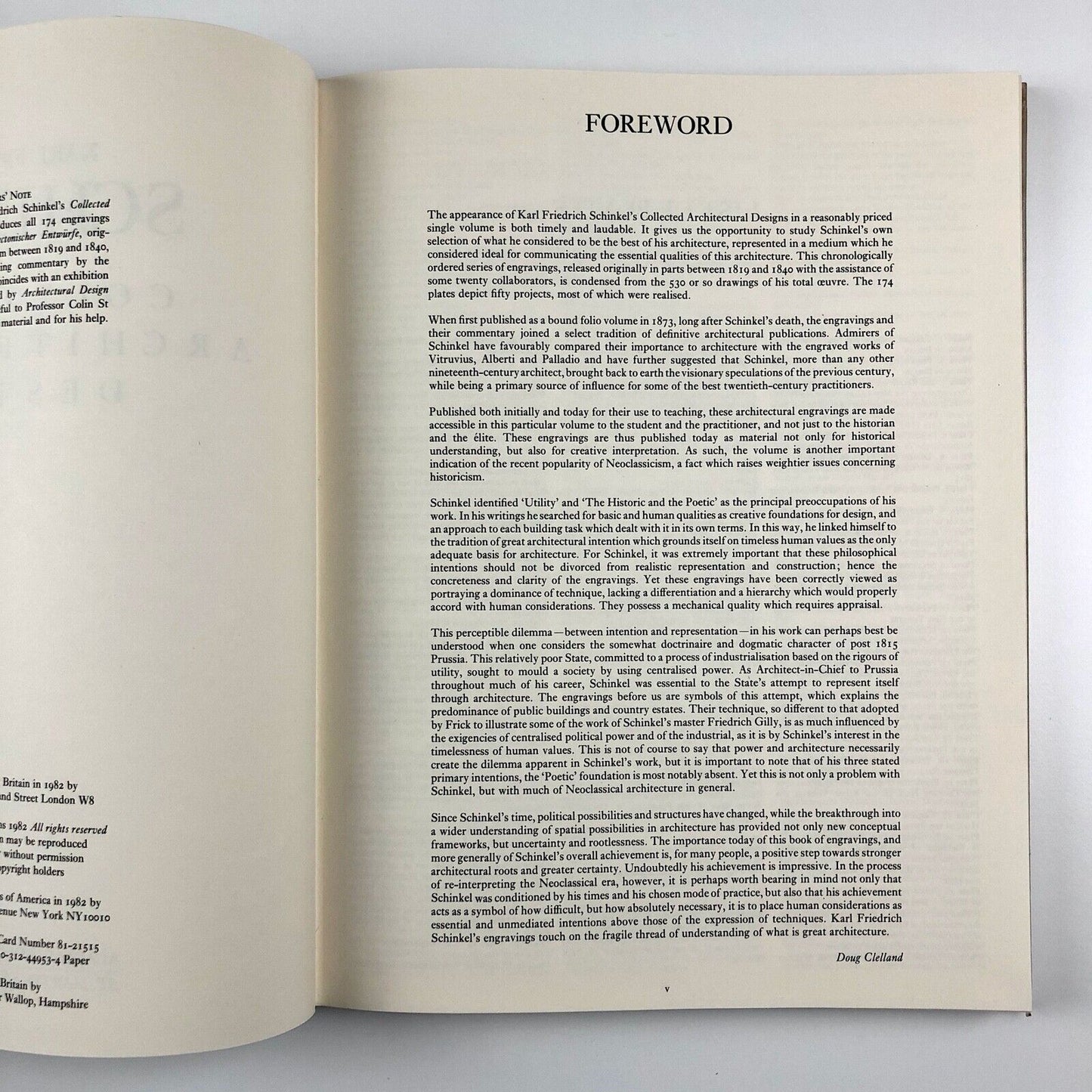 K. F. Schinkel – Collected Architectural Designs | Academy Editions/ St Martin's Press, 1982