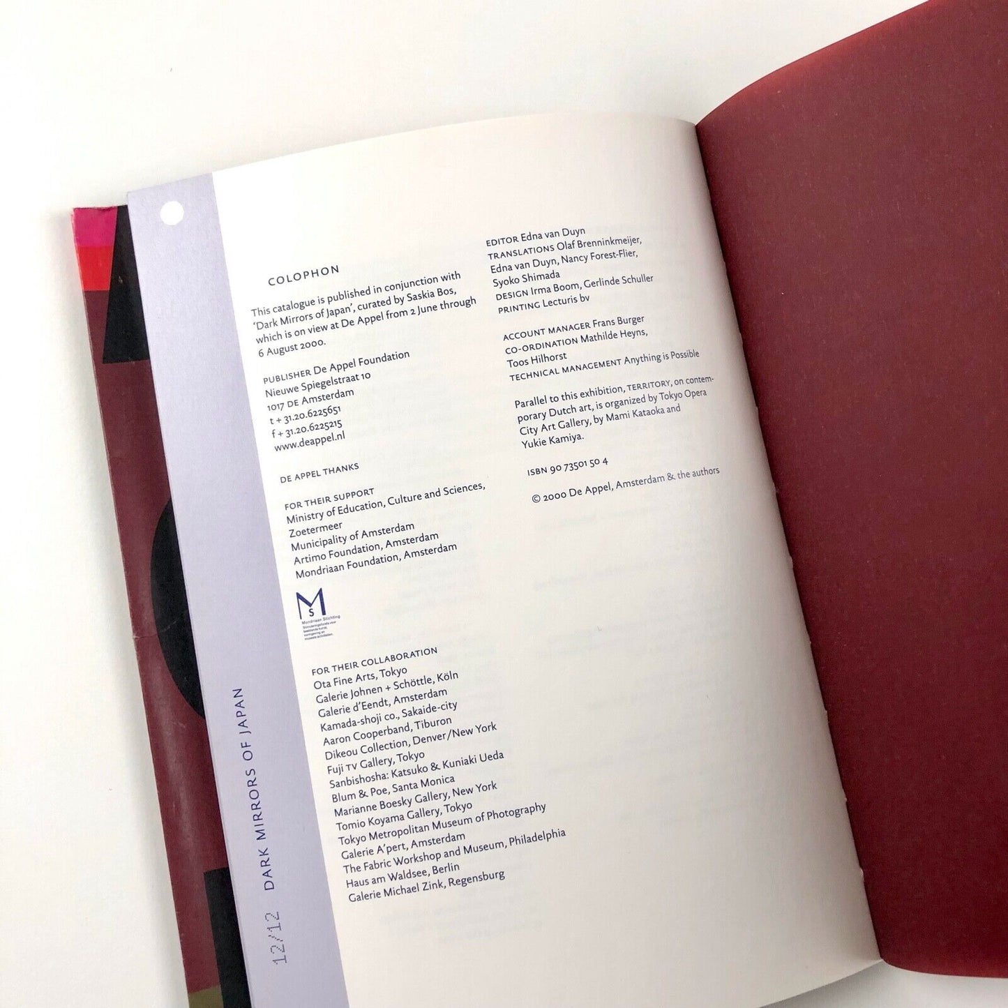 Dark Mirrors of Japan by Yoshitomo Nara | Exhibition catalogue, De Appel Museum Amsterdam. Ed. Edna van Duyn, 2000