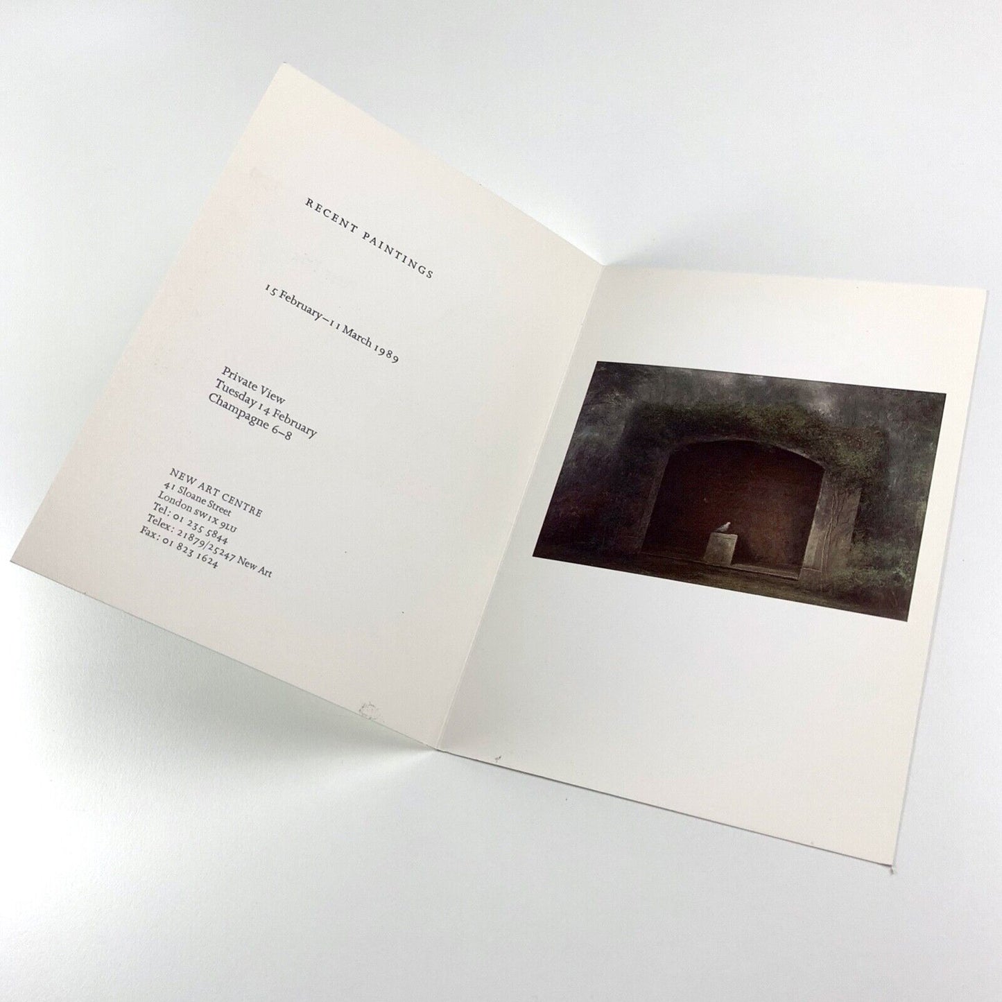 Peter Frie | Private view invitation card | New Art Centre, London 1989