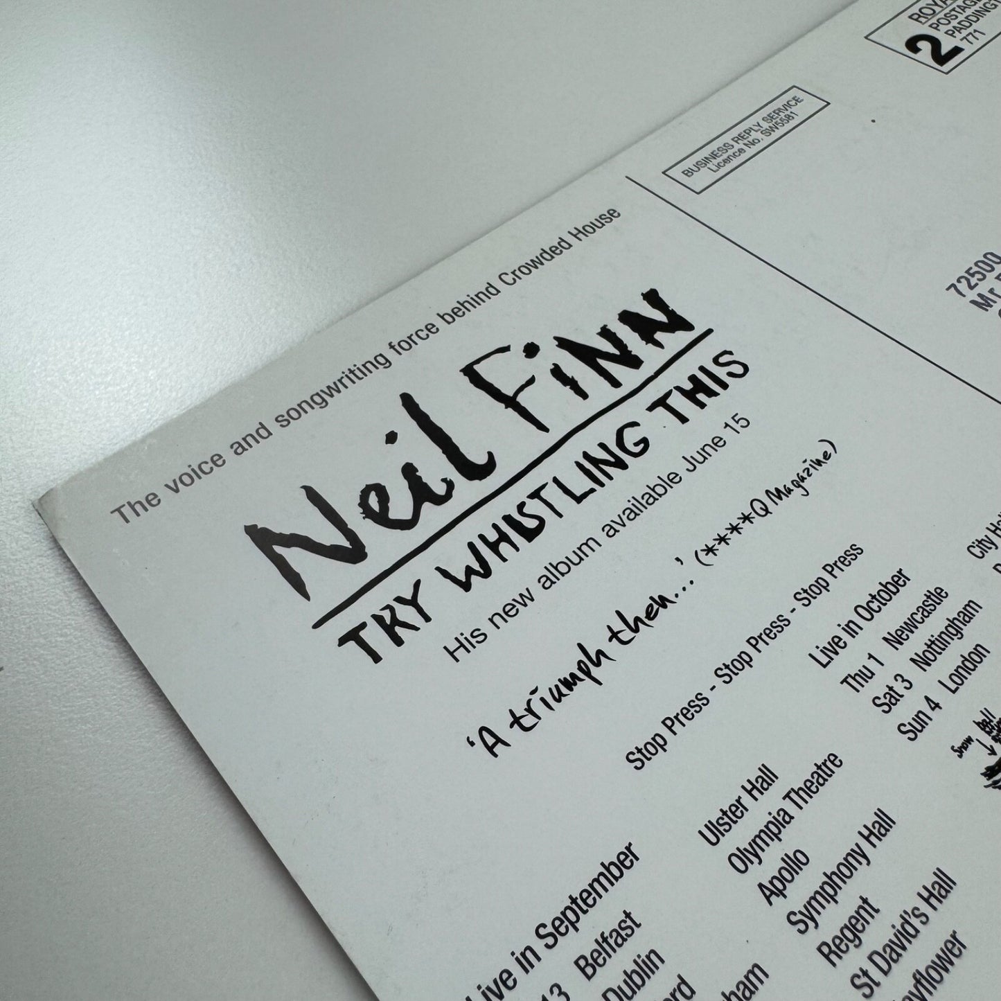 Two promotional cards for musician Neil Finn, undated