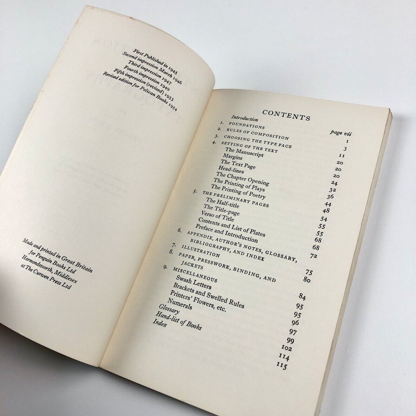 Introduction to Typography by Oliver Simon | Pelican – revised 1954 edition
