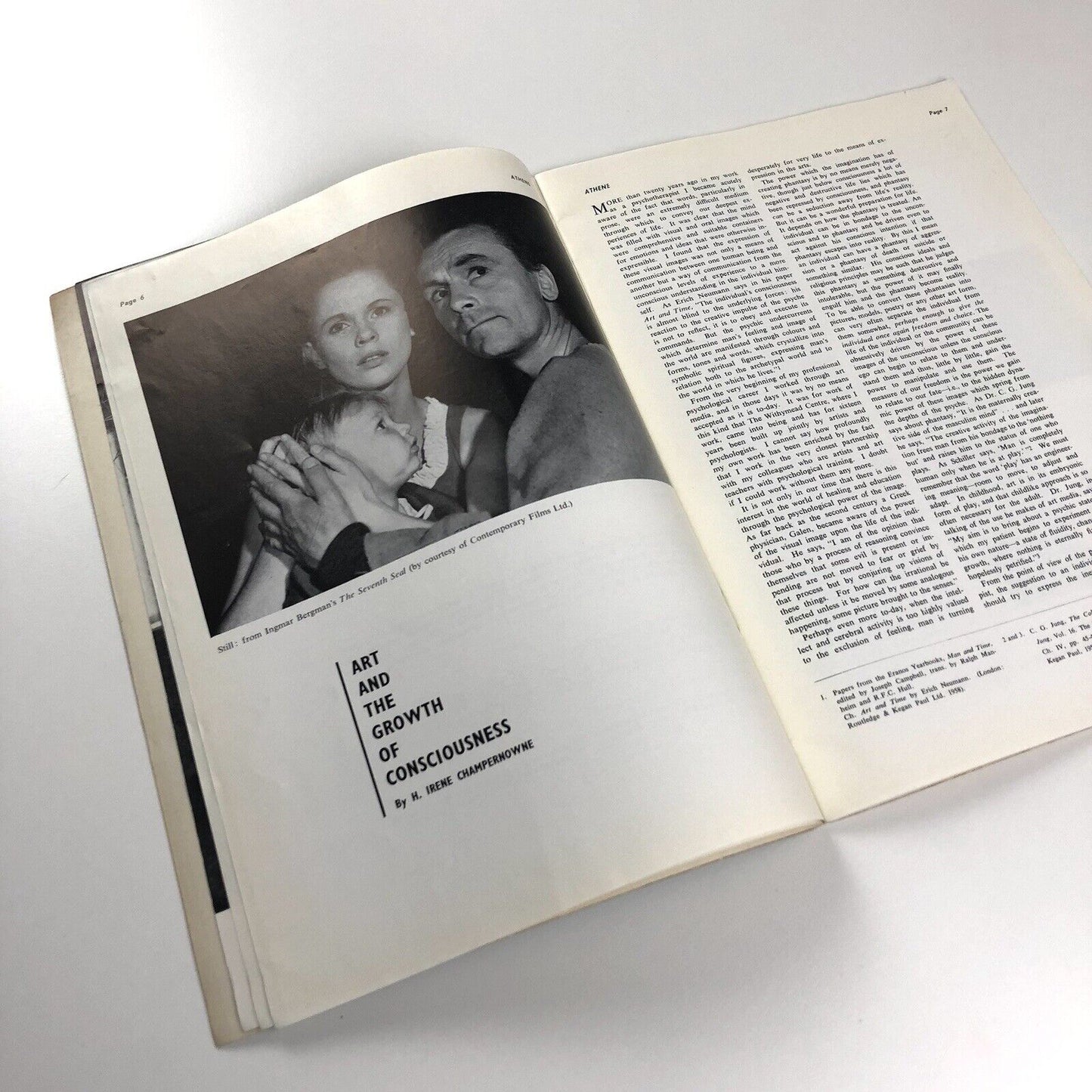 Athene. The Journal of the Society of Education through Art | Vol 9 No 1 Winter 1958-9 | edited by Dennis Young | Herbert Read