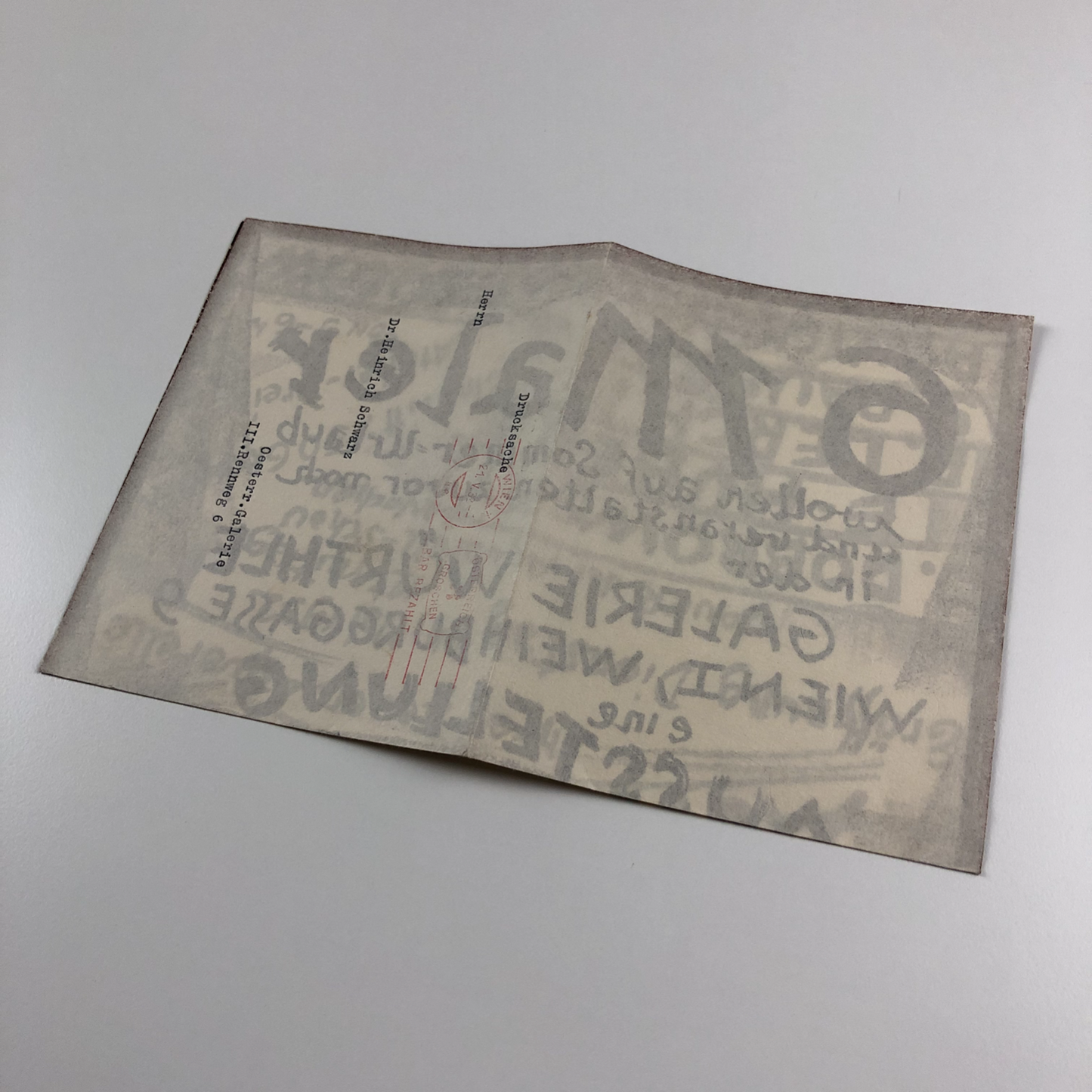 Small poster to accompany the exhibition 6 Maler, at Galerie Würthle | Very rare, 1932
