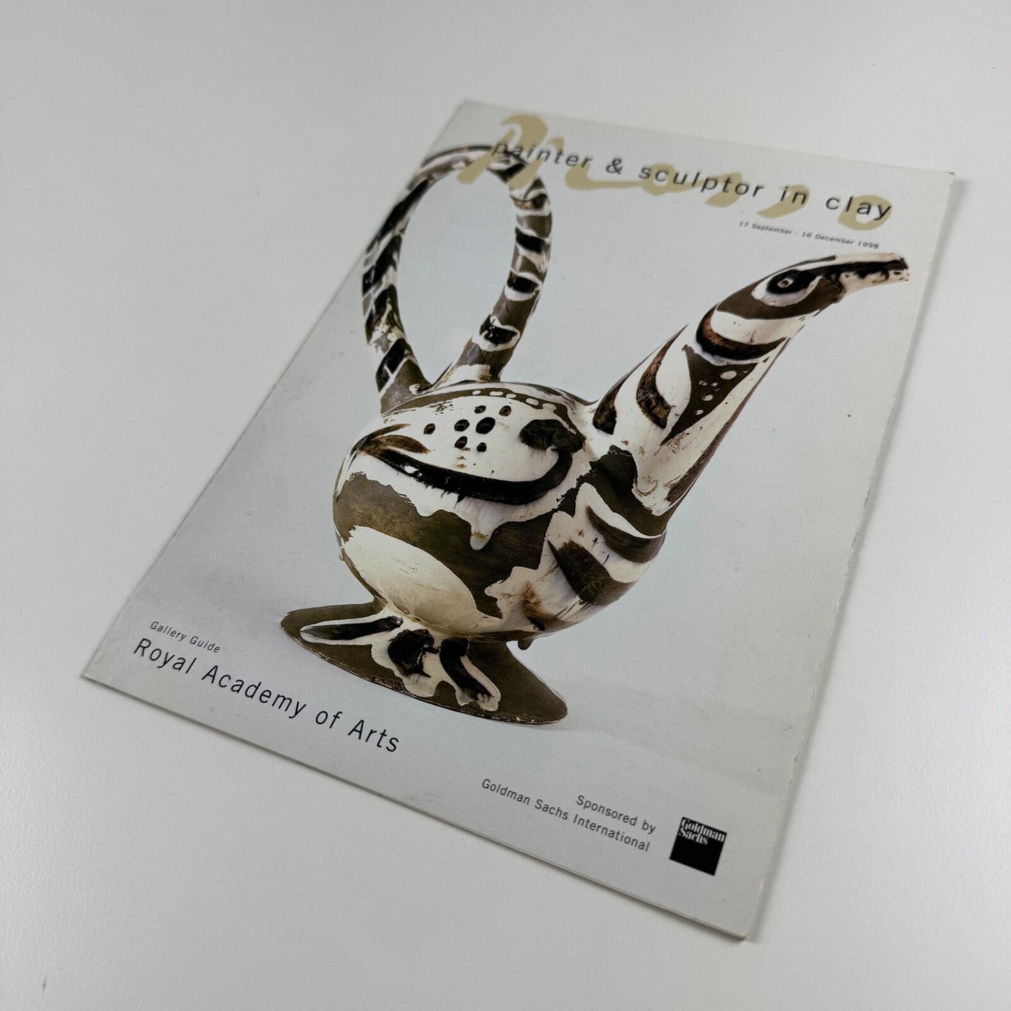 Picasso painter & sculpture in clay. Fold-out gallery guide to accompany the exhibition held at Royal Academy of Arts between 17 September and 16 December 1998
