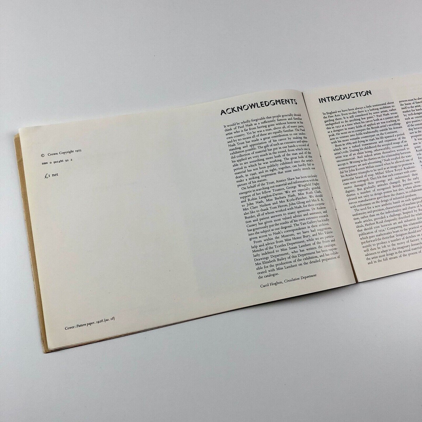 Paul Nash as Designer | Victoria & Albert Museum catalogue | Susan Lambert, 1975