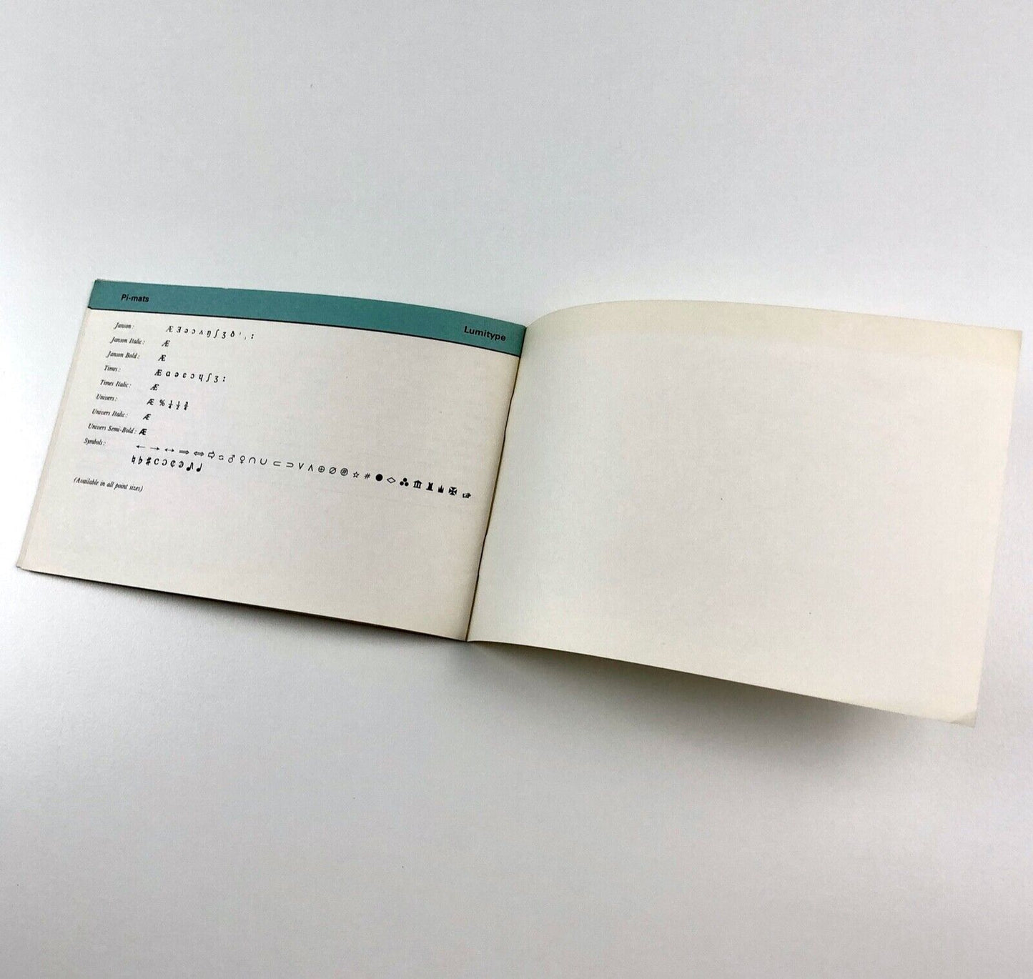 Lumitype Type Faces | Butler & Tanner Ltd, The Selwood Printing Works, Frome type specimen booklet | 1960s?