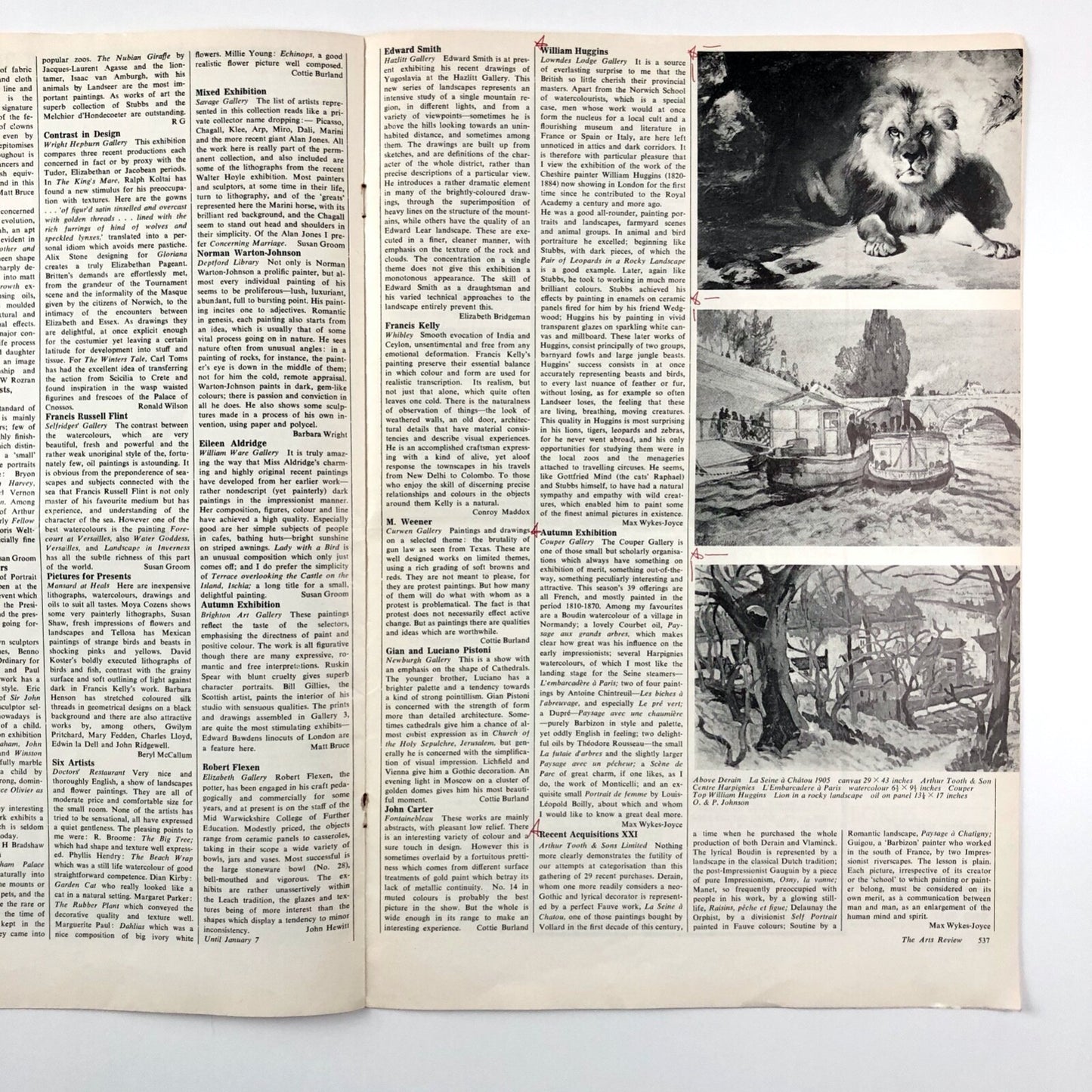 Arts Review 26 Nov 1966, Vol XVIII, No. 23 | Brian Robins Kinetics front cover