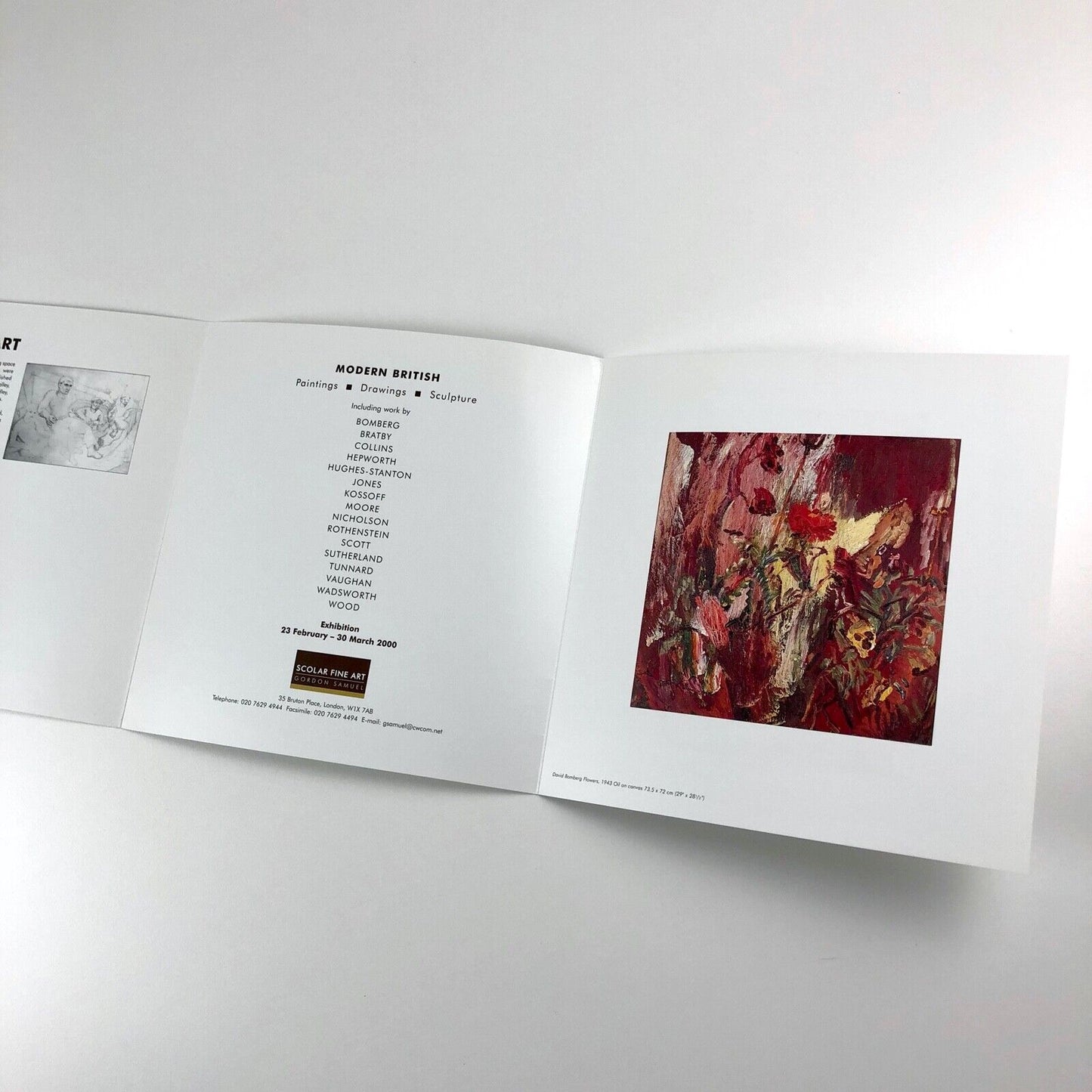 Modern British: Paintings, Drawings, Sculpture exhibition | Scolar Fine Art folded card, 2000