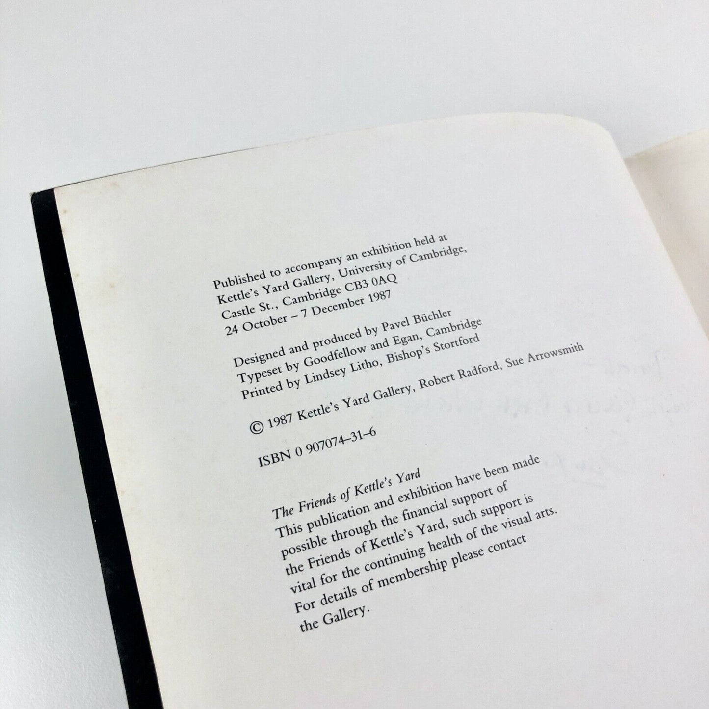 Qualities of Silence Sue Arrowsmith | Kettle's Yard, 1987 | inscribed by artist