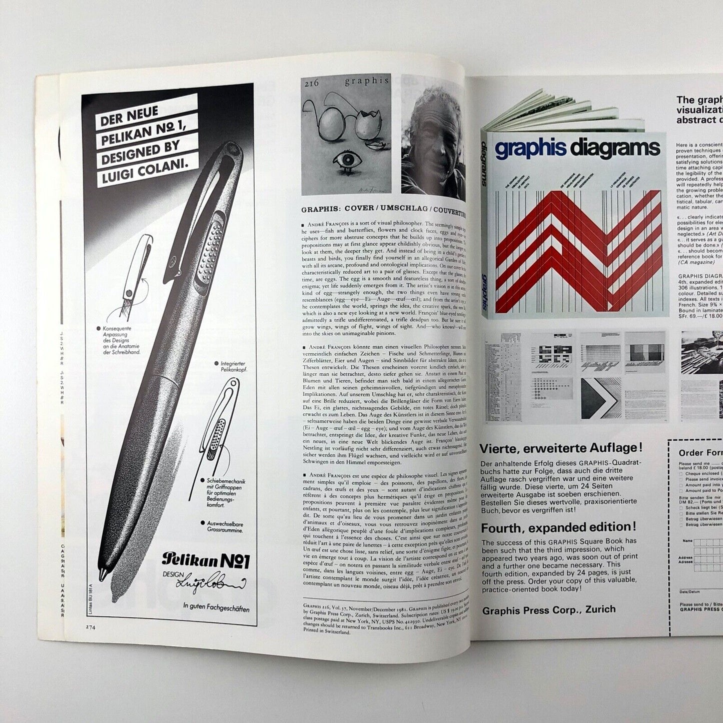Graphis journal No 216 Vol 37 1981/8 | Walter Herdeg, The Graphis Press