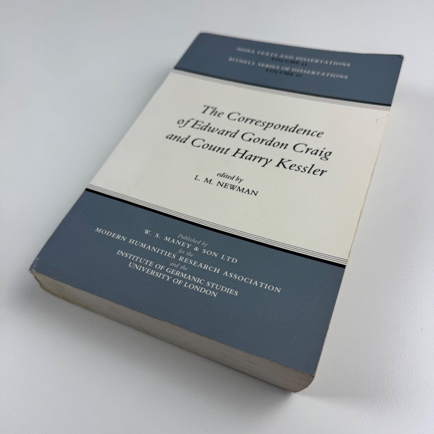 The Correspondence of Edward Gordon Craig and Count Harry Kessler ed L.M. Newman. Institute of Germanic Studies. 1995. Maney & Son, 1995