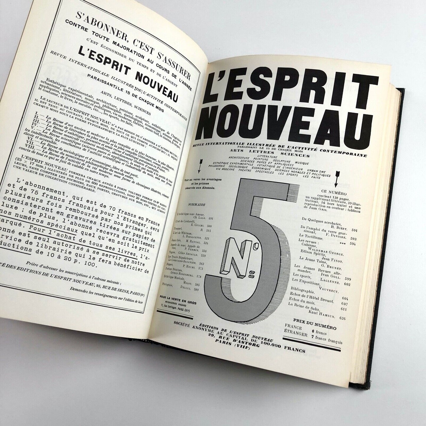 L'Esprit Nouveau – Numbers 4-6 Da Capo, New York | Reprinted facsimile edition, 1968