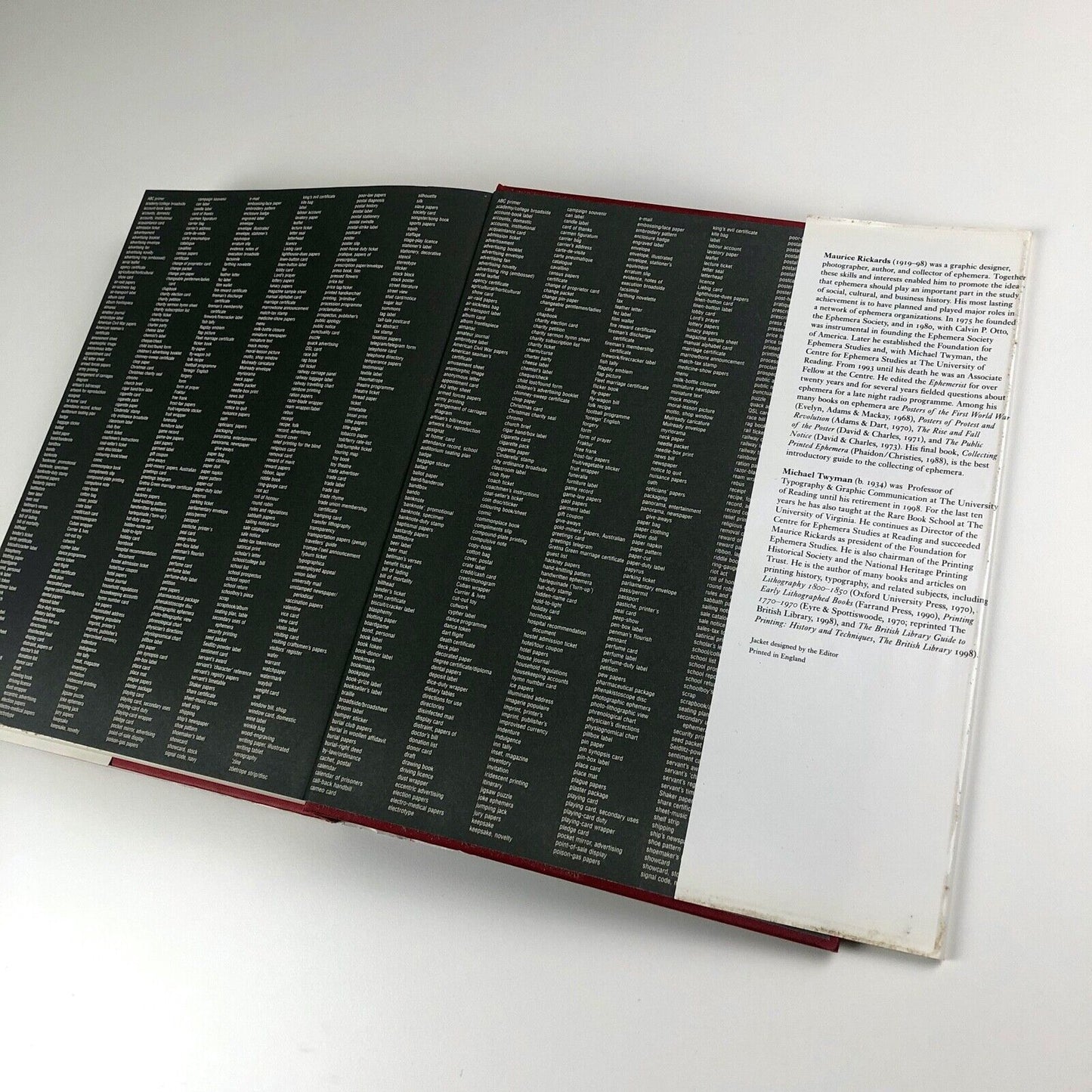 The Encyclopedia of Ephemera | Maurice Rickards / Michael Twyman, 2000