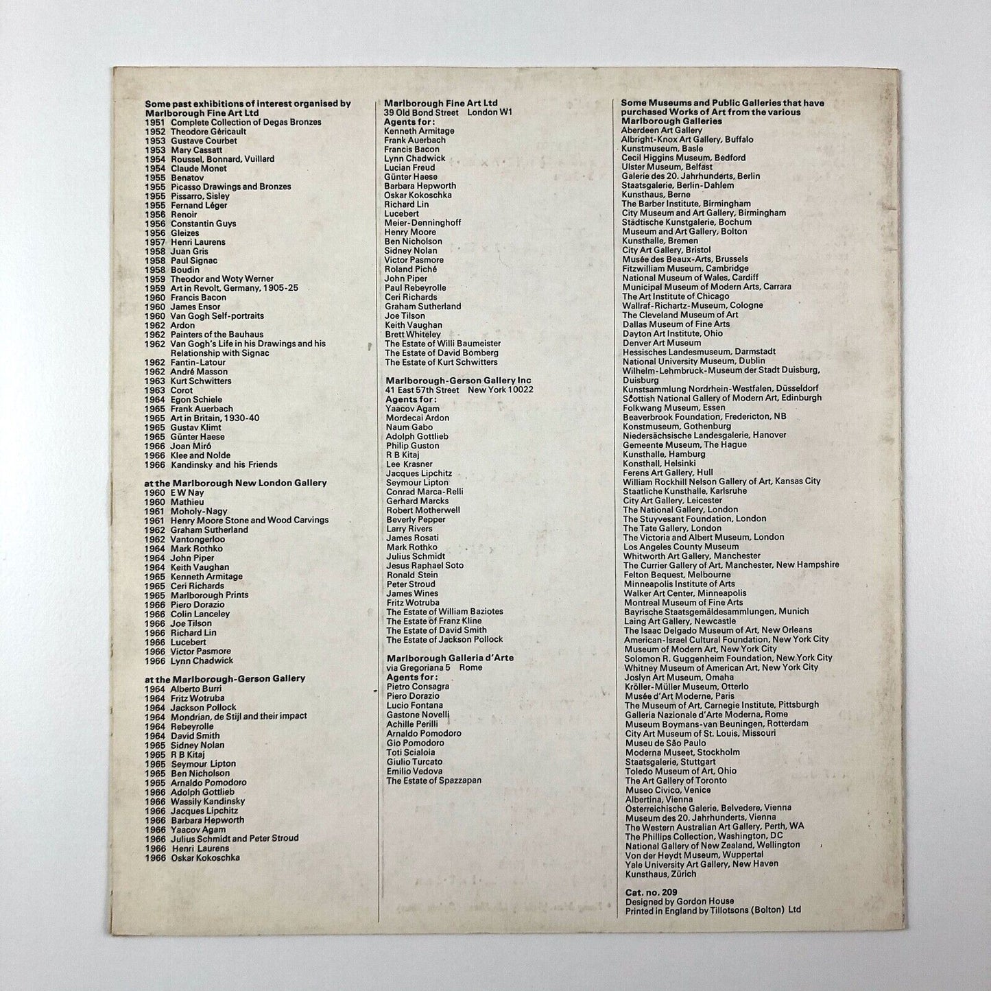 Ronald Stein 16 1/2 Portrait-Tableux | Marlbourgh New London Gallery catalogue leaflet, 1967