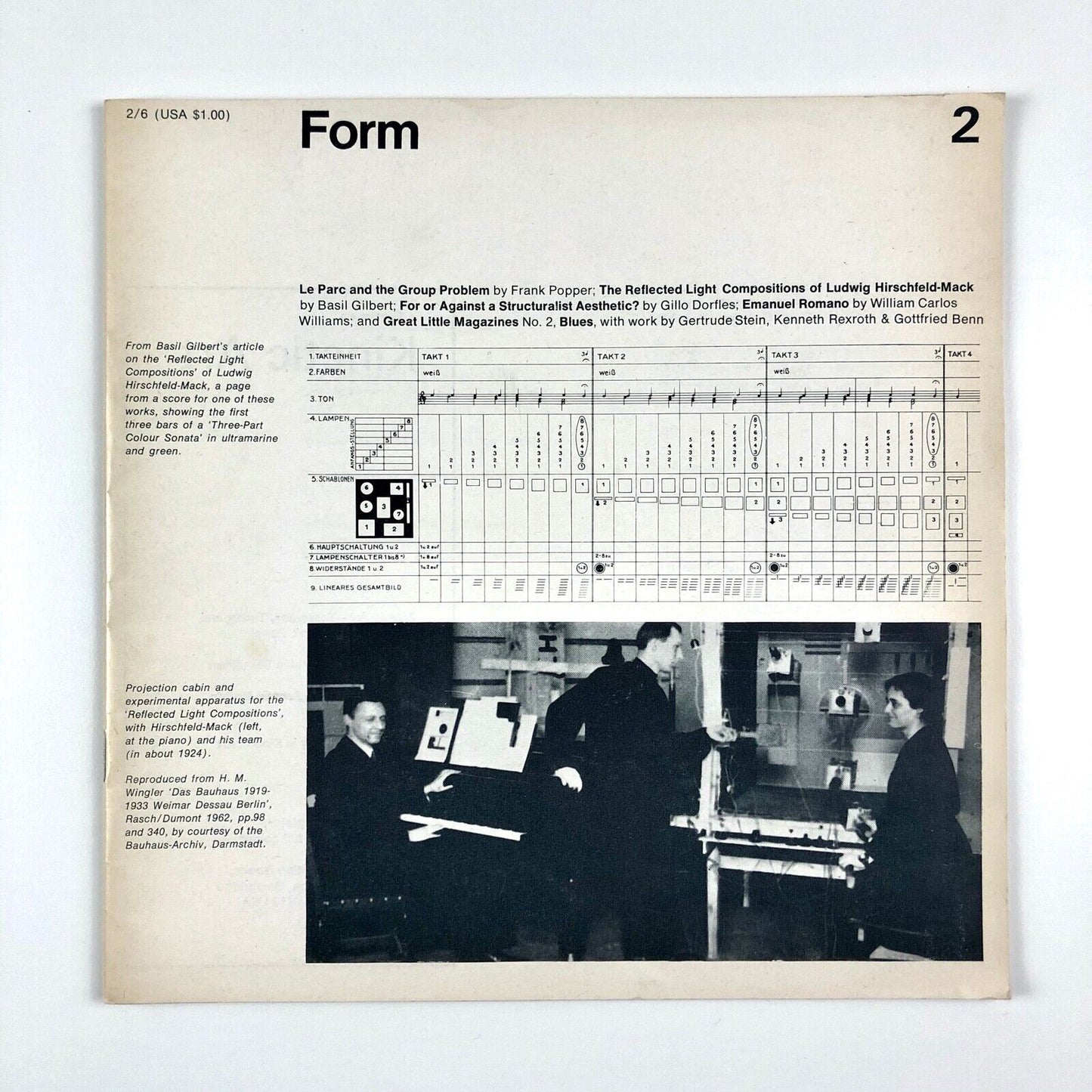 Form No. 2, September 1st 1966 | Editors: Philip Steadman, Mike Weaver, Stephen Bann