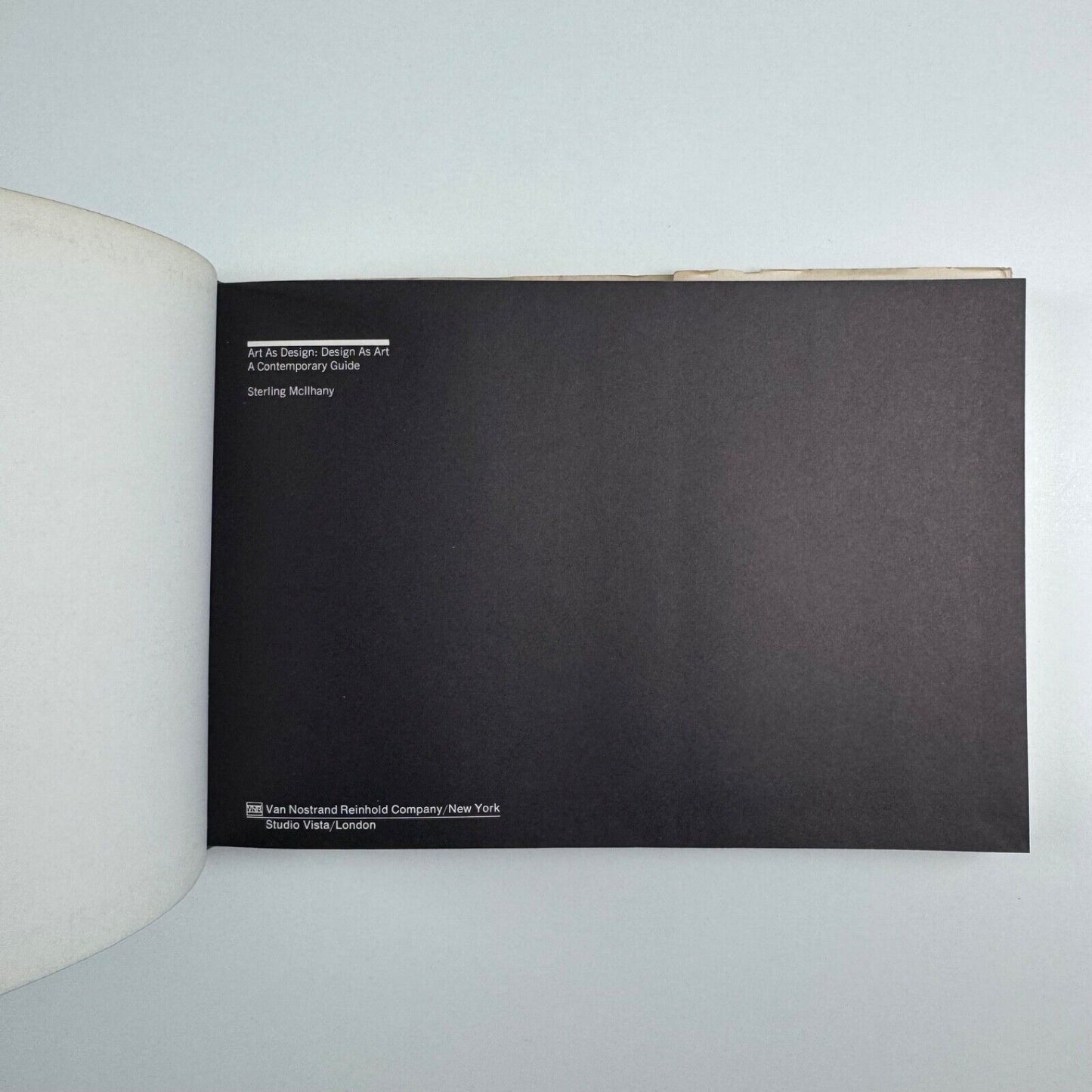 Art as Design: Design as Art by Sterling McIlhany | Van Nostrand Reinhold/Studio Vista, 1970