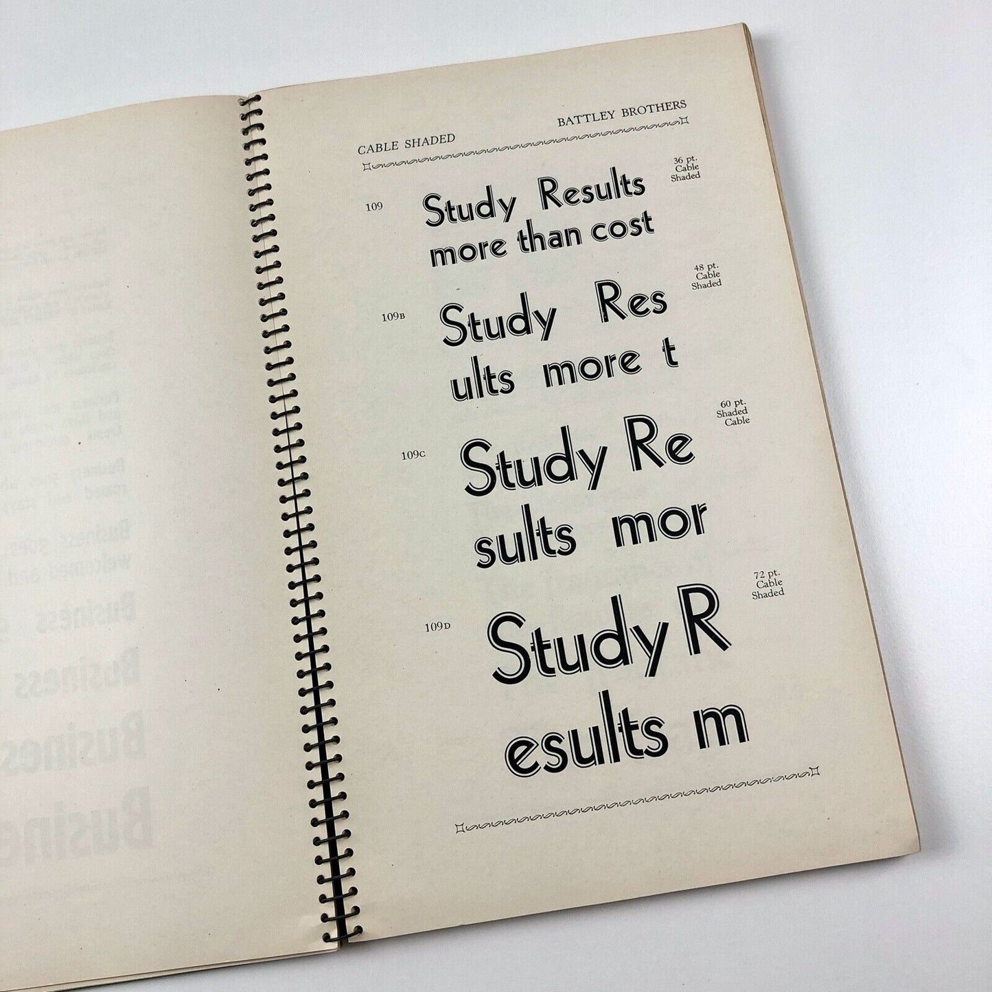 Some Type Faces suitable for Advertising Display and Bookwork | Battley Brothers