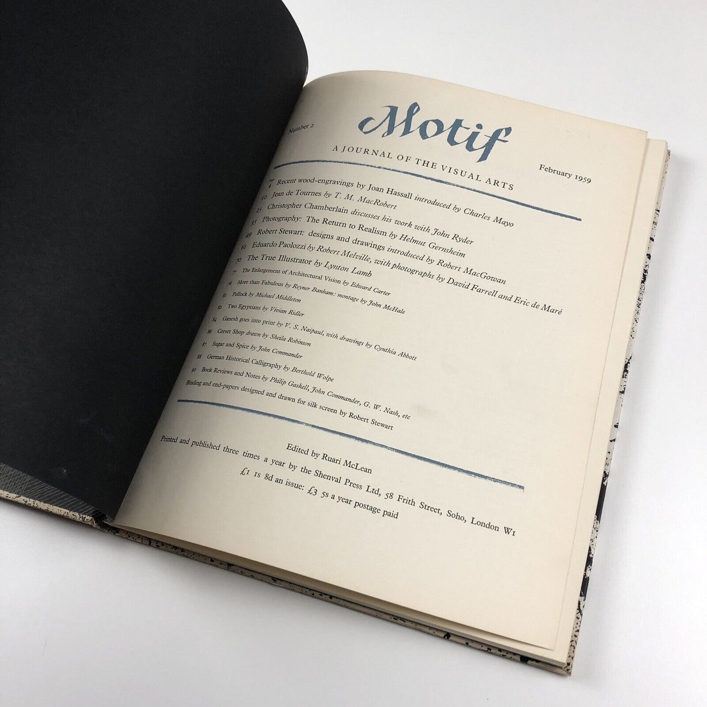 Motif 2 A Journal of the Visual Arts February 1959 edited by Ruari McLean | The Shenval Press