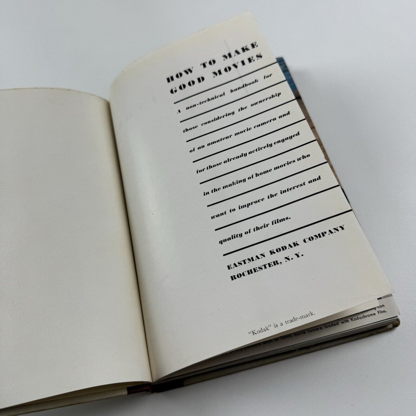 How to Make Good Movies. Eastman Kodak Company, New York, undated presumed to be 1950s?