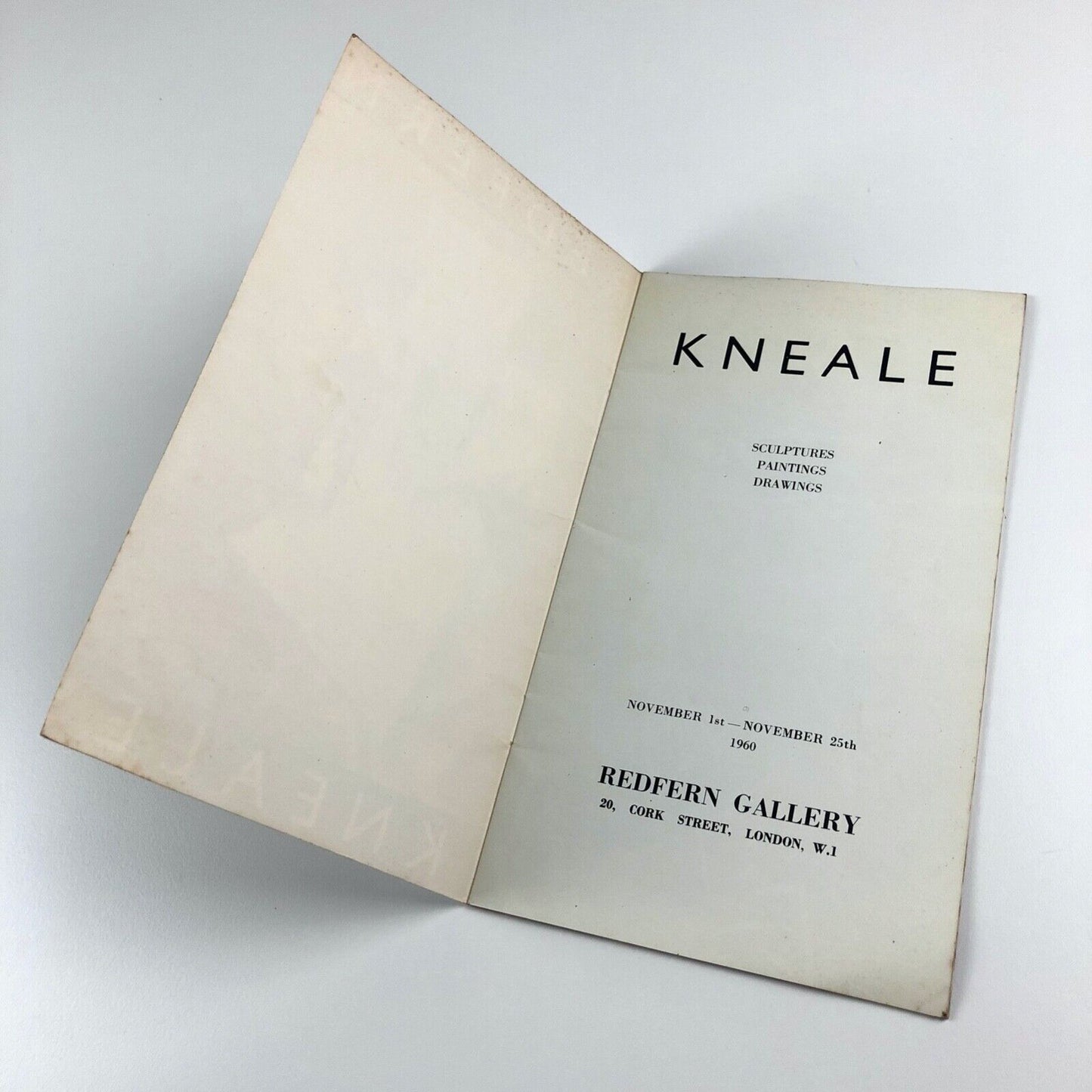 Bryan Kneale Sculpture Paintings Drawings | Redfern Gallery, London, November, 1960