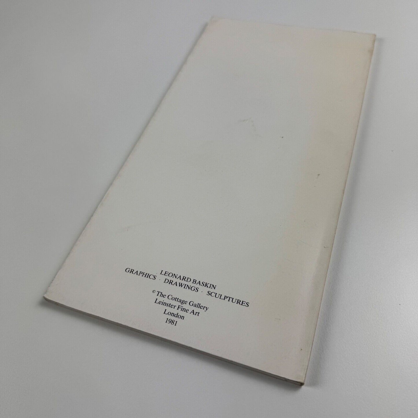 Leonard Baskin. Graphics Drawings Sculptures | The Cottage Gallery, London, 1981