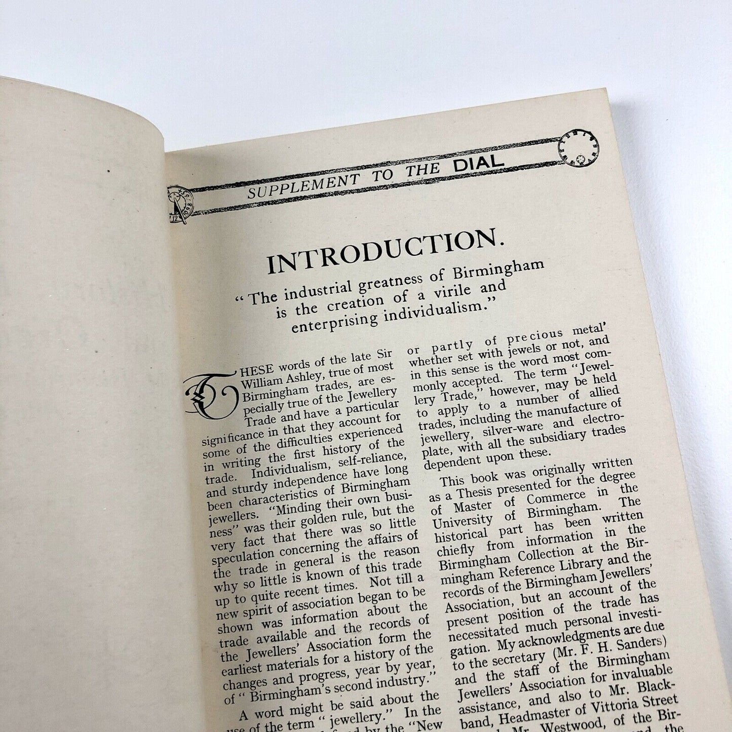 Supplement to The Dial: Birmingham Jewellery & Allied Trades | J.C. Roche, 1927