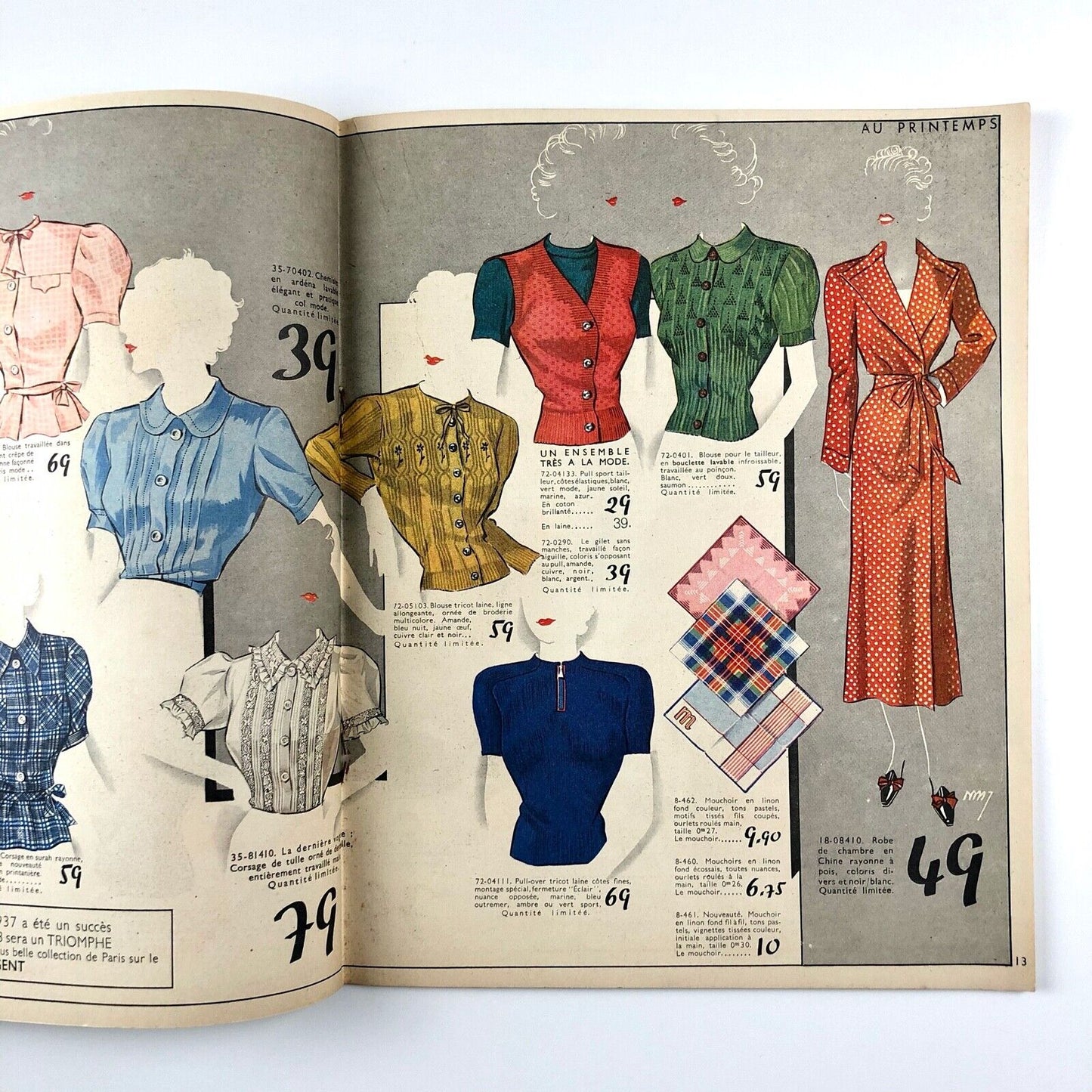 Au Printemps magazine 3 Fevrier 1937/38 | Guillaume et Huot, Paris
