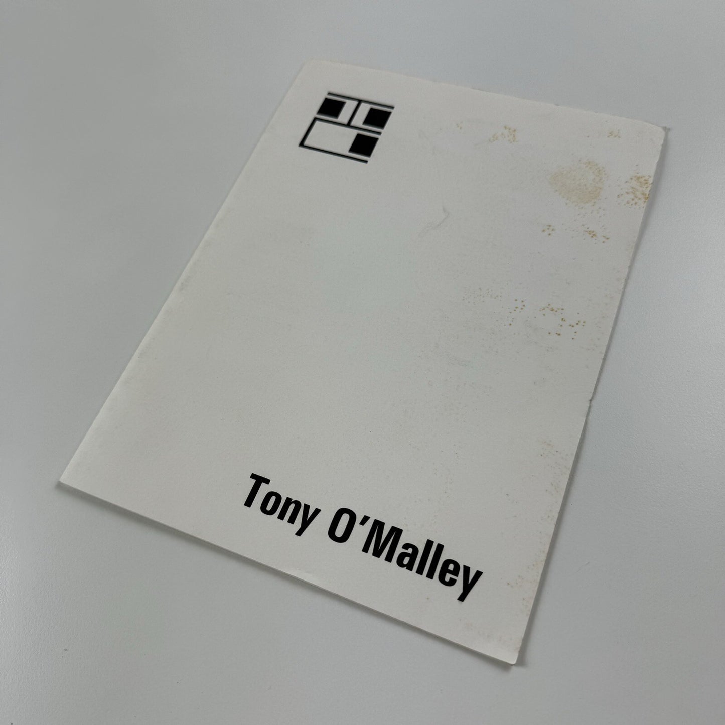Tony O'Malley – Folded card and Private View invite | Tom Caldwell Galleries Dublin | Signed