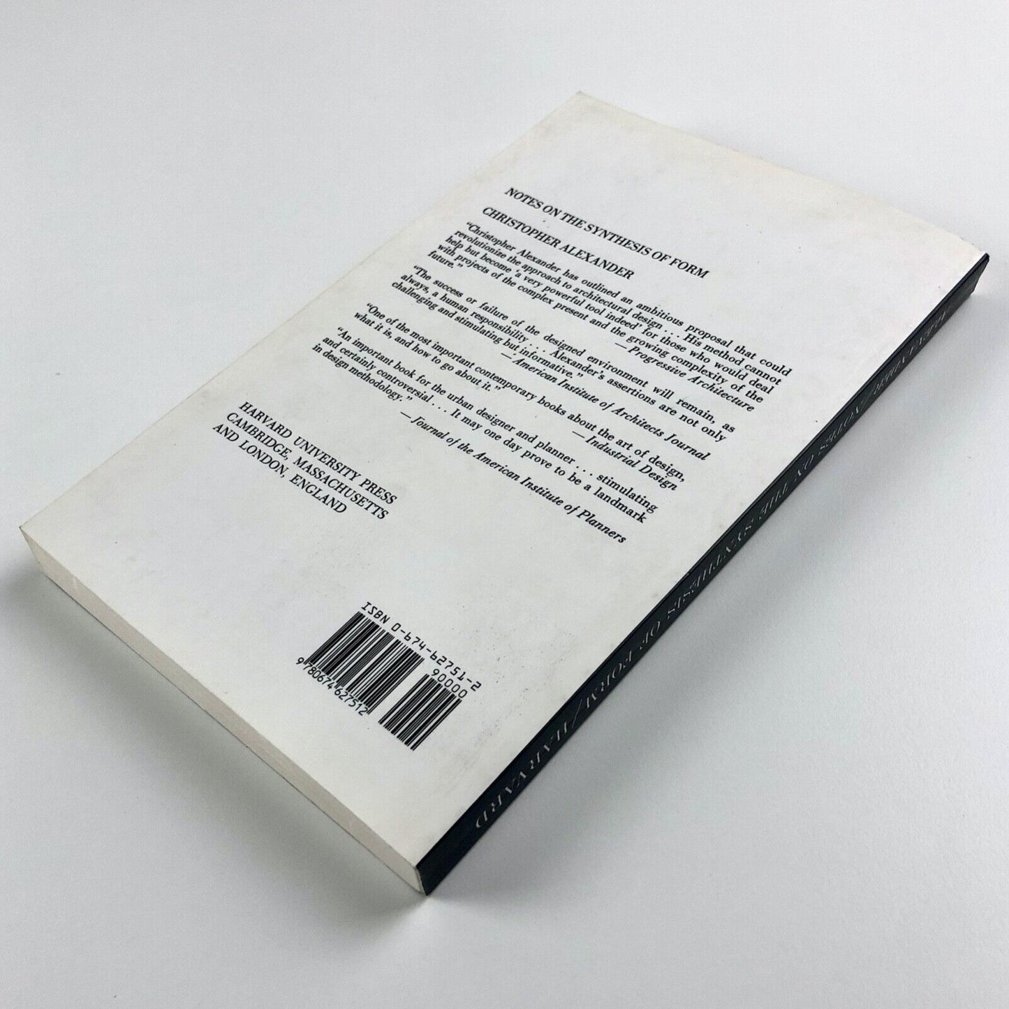 Notes on the Synthesis of Form by Christopher Alexander | Harvard