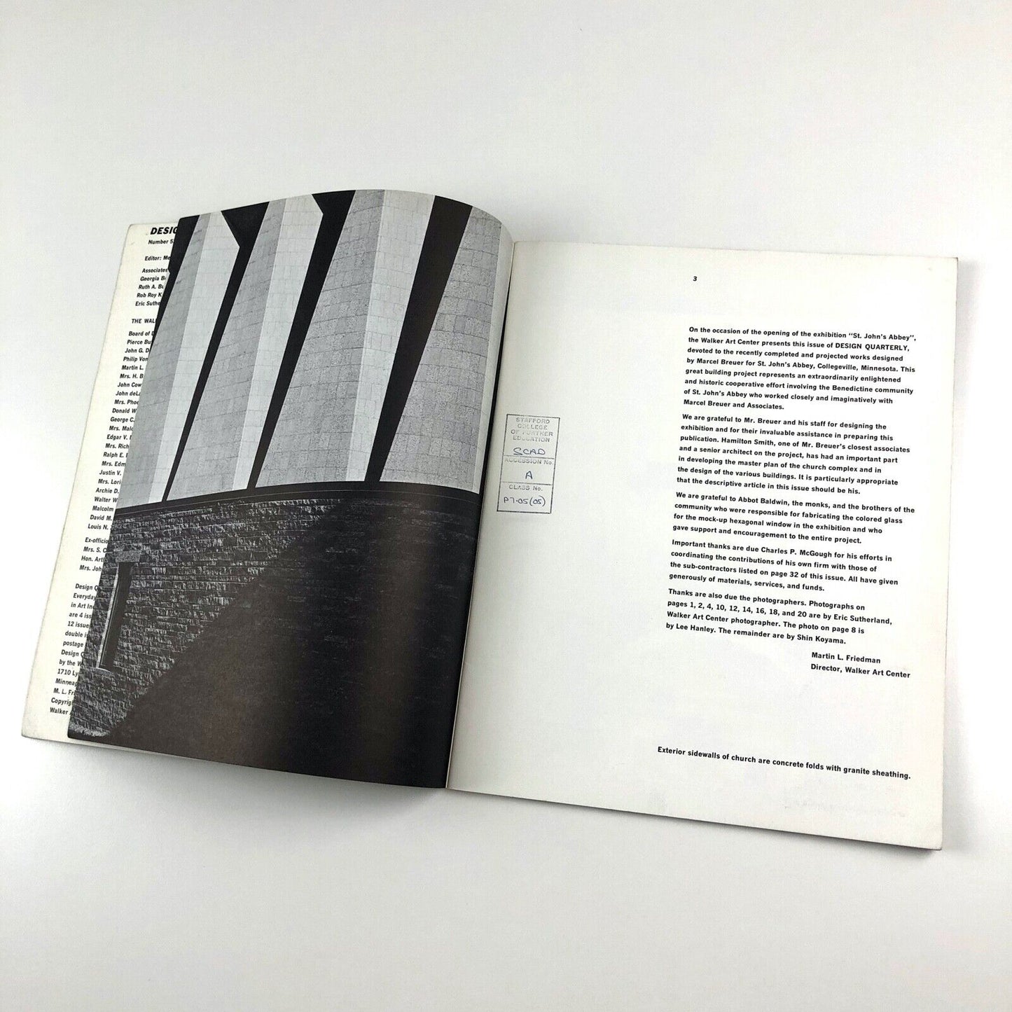 Design Quarterly Number 53, 1961 | Marcel Breuer, The Buildings at St. John’s Abbey