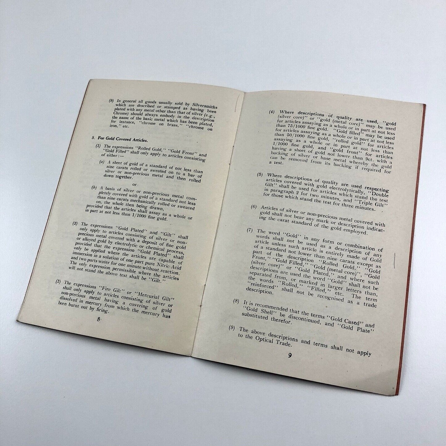 BJA Code Of Trading – Birmingham Jewellers' & Silversmiths' Association booklet