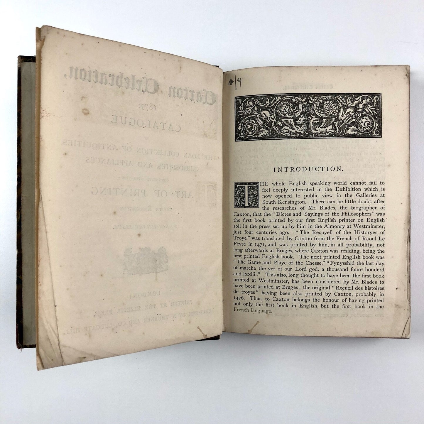 Caxton Celebration, 1877 catalogue | South Kensington Museum | George Bullen, Vivian Ridler