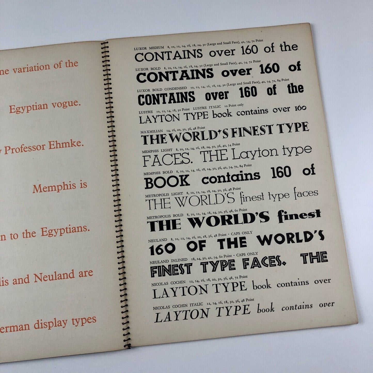 A Synopsis of Type Faces in Use at Laytons | Type specimen book, 1930s?