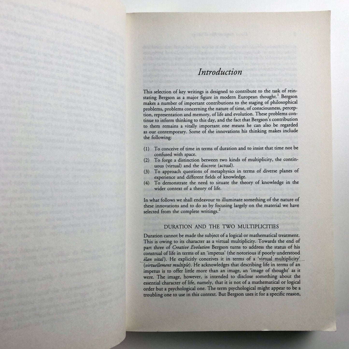 Henri Bergson – Key Writings | Edited by Keith Ansell Pearson and John Mullarkey | Continuum, 2002