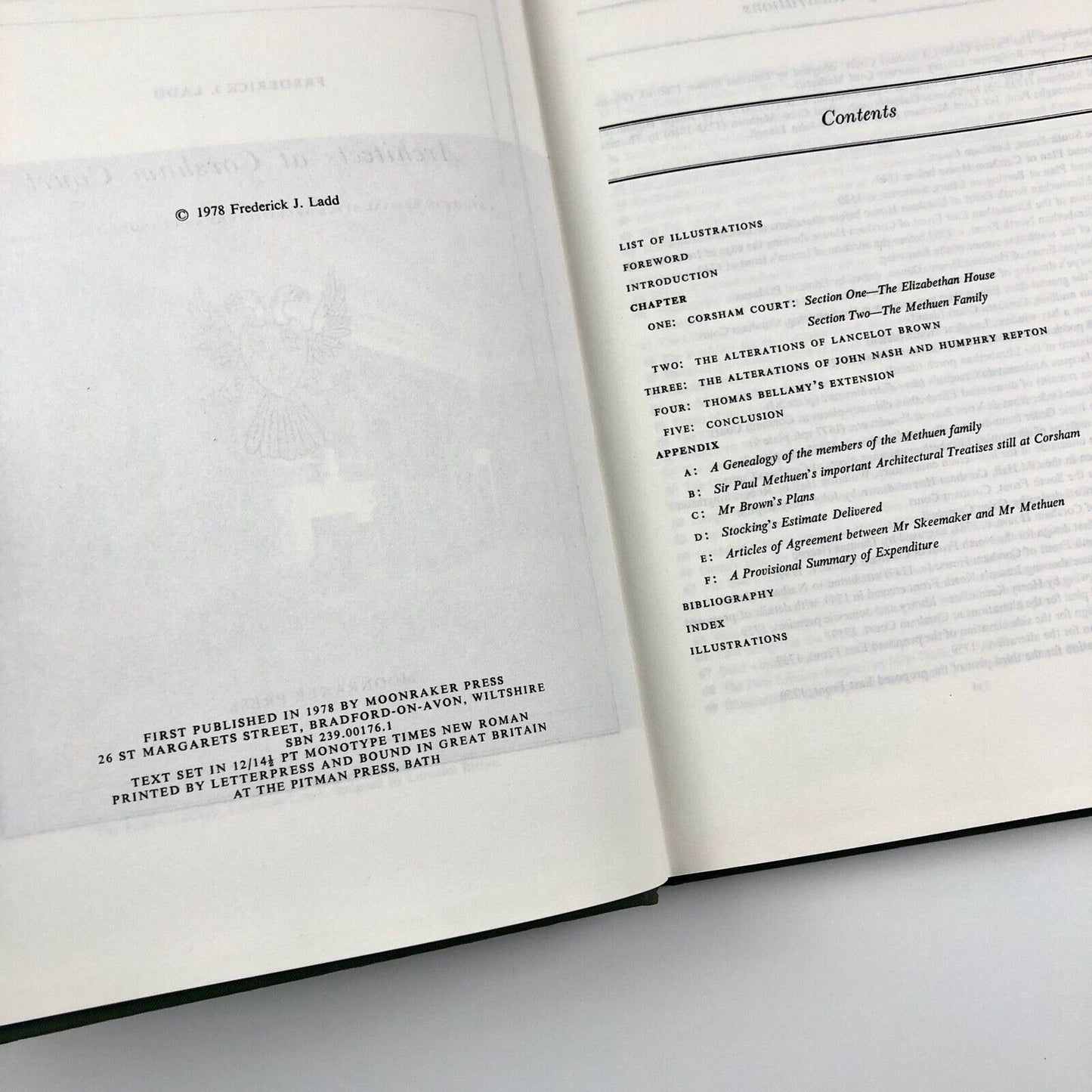 Architects at Corsham Court by Frederick J. Ladd | Moonraker Press, 1978
