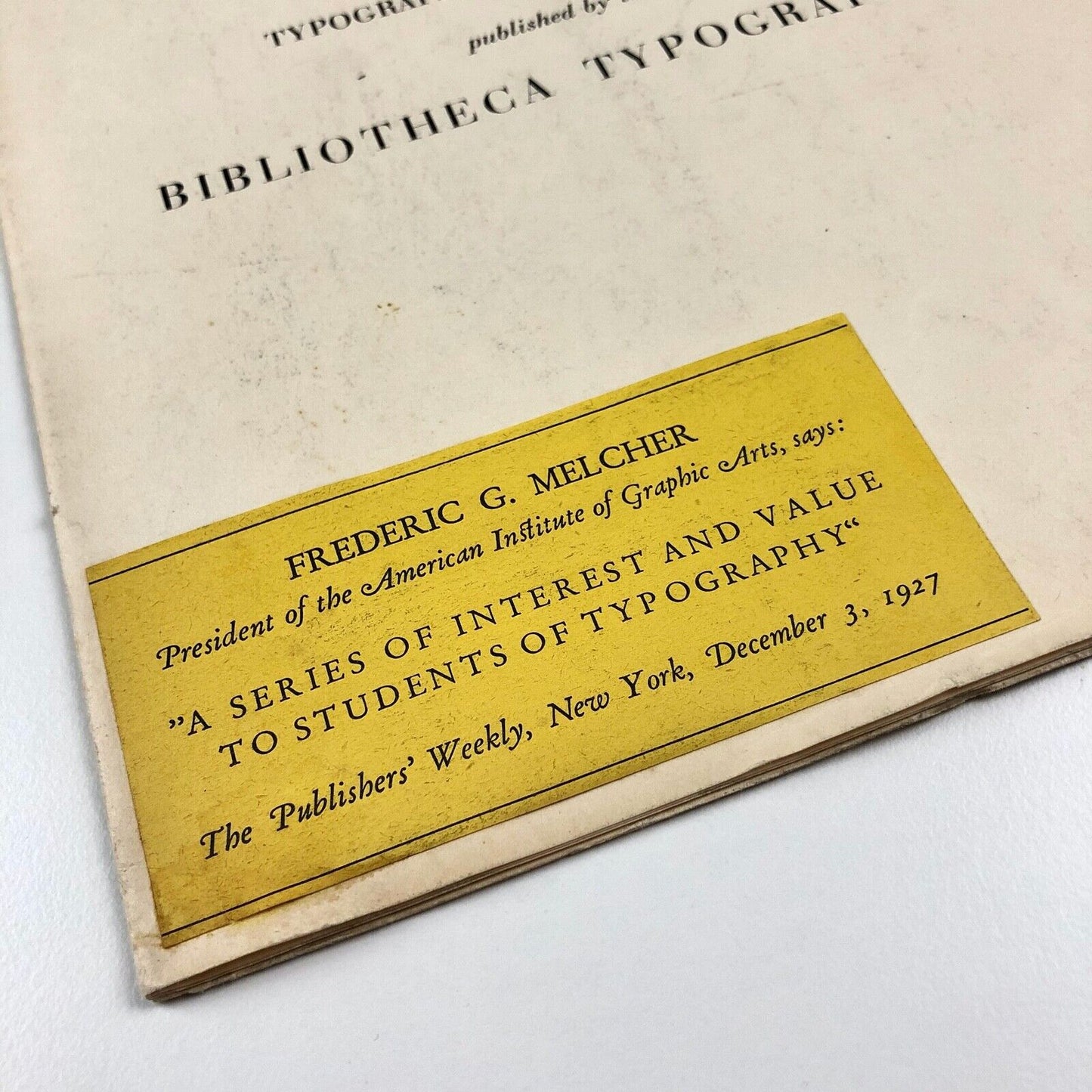 The Indispensable Books for Collectors of Fine Printing | Bibliotheca Typographica