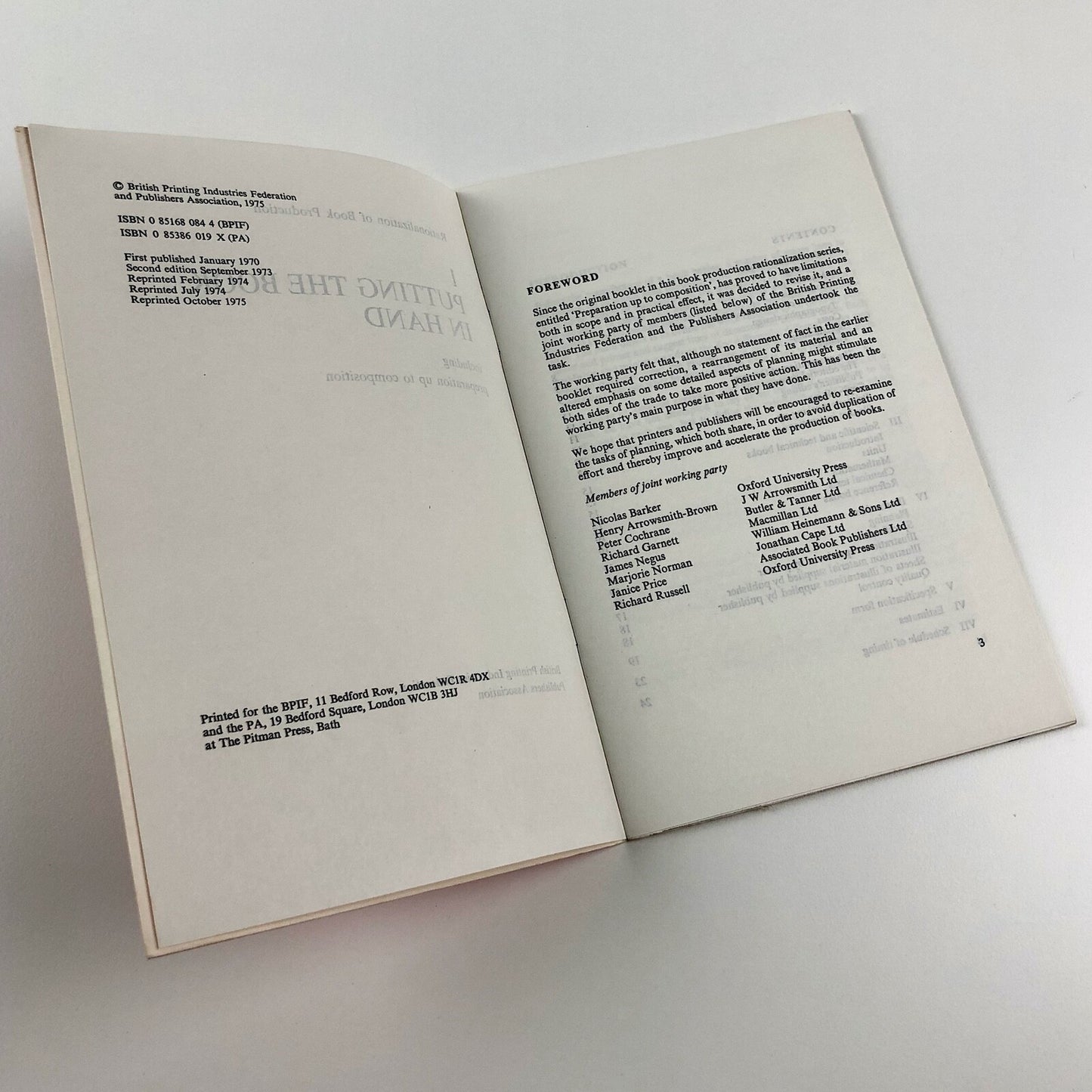 Rationalization of Book Production | 1: Putting the Book in Hand | BPIF, 1975