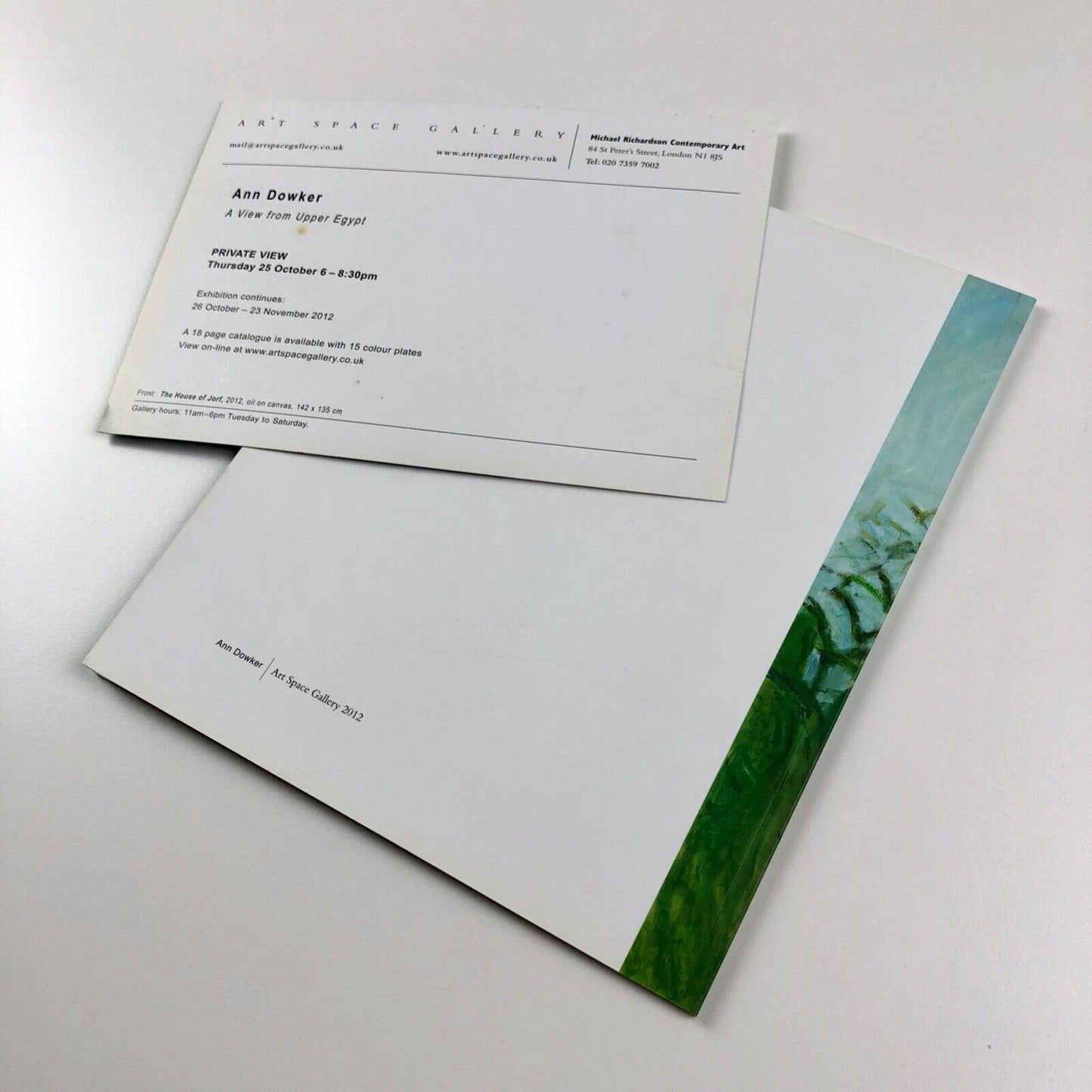 Ann Dowker. A View from Upper Egypt | Art Space Gallery catalogue, 2012