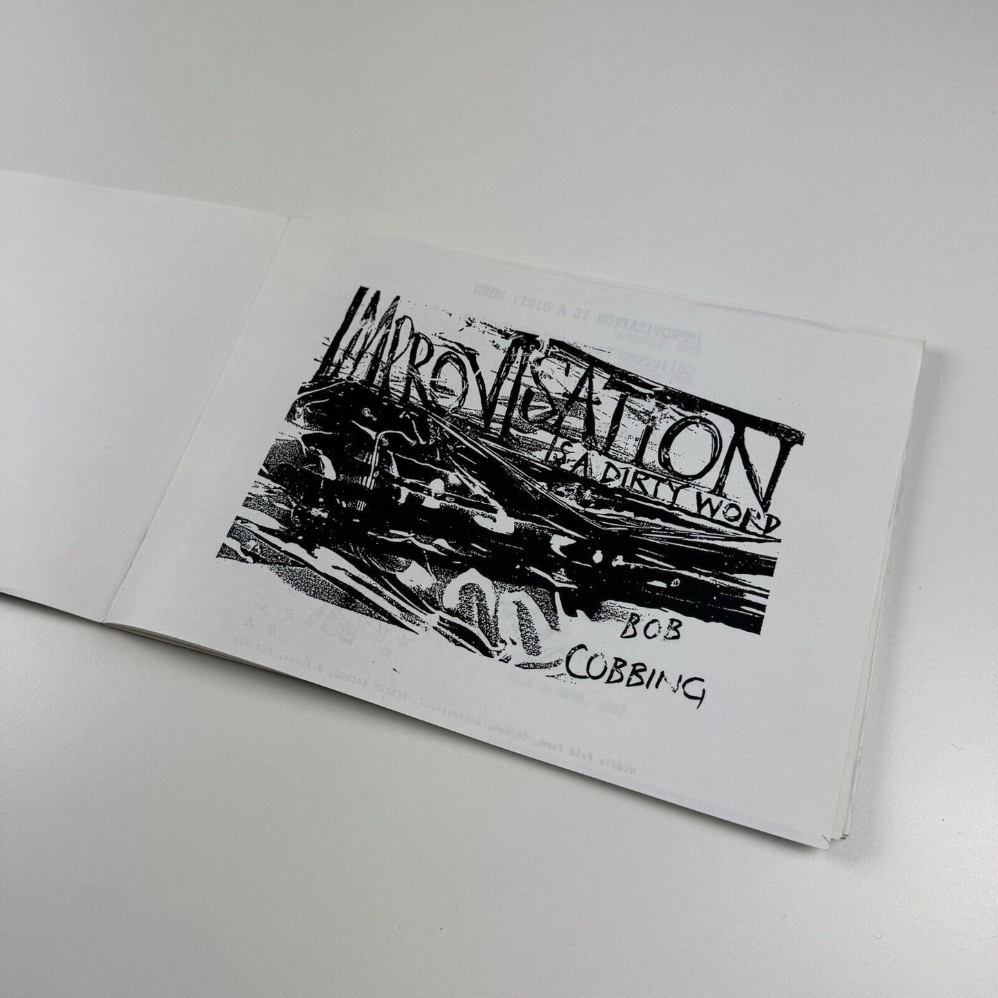 Bob Cobbing. Improvisation is a dirty word | Magenta, 1990 concrete poetry