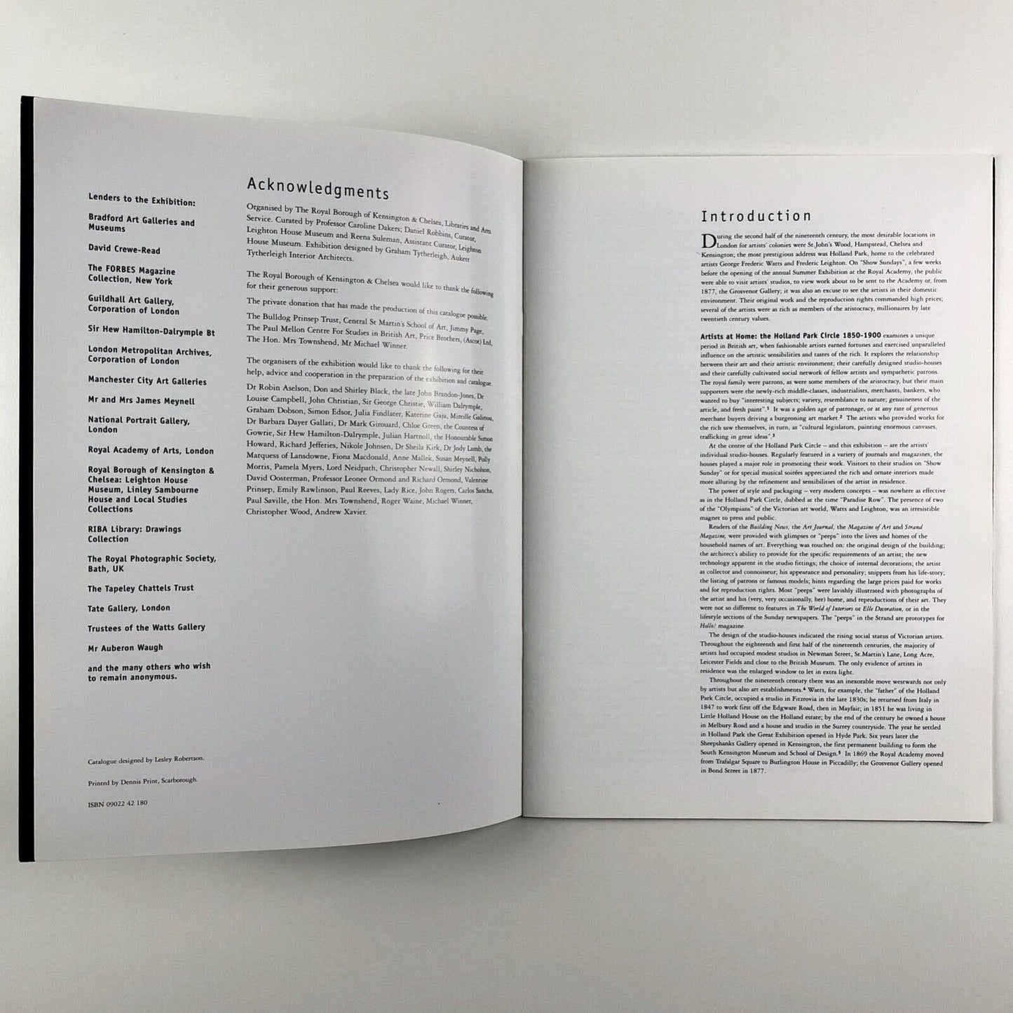 Leaflet for Artists At Home: The Holland Park Circle by Caroline Dakers | Leighton House Museum, 2000