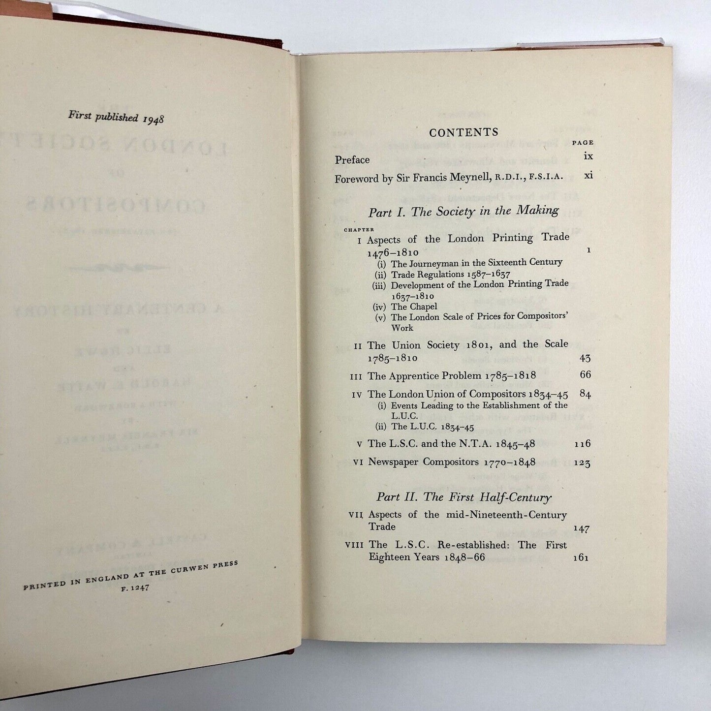 The London Society of Compositors: A Centenary History | E. Howe & H. Waite 1948