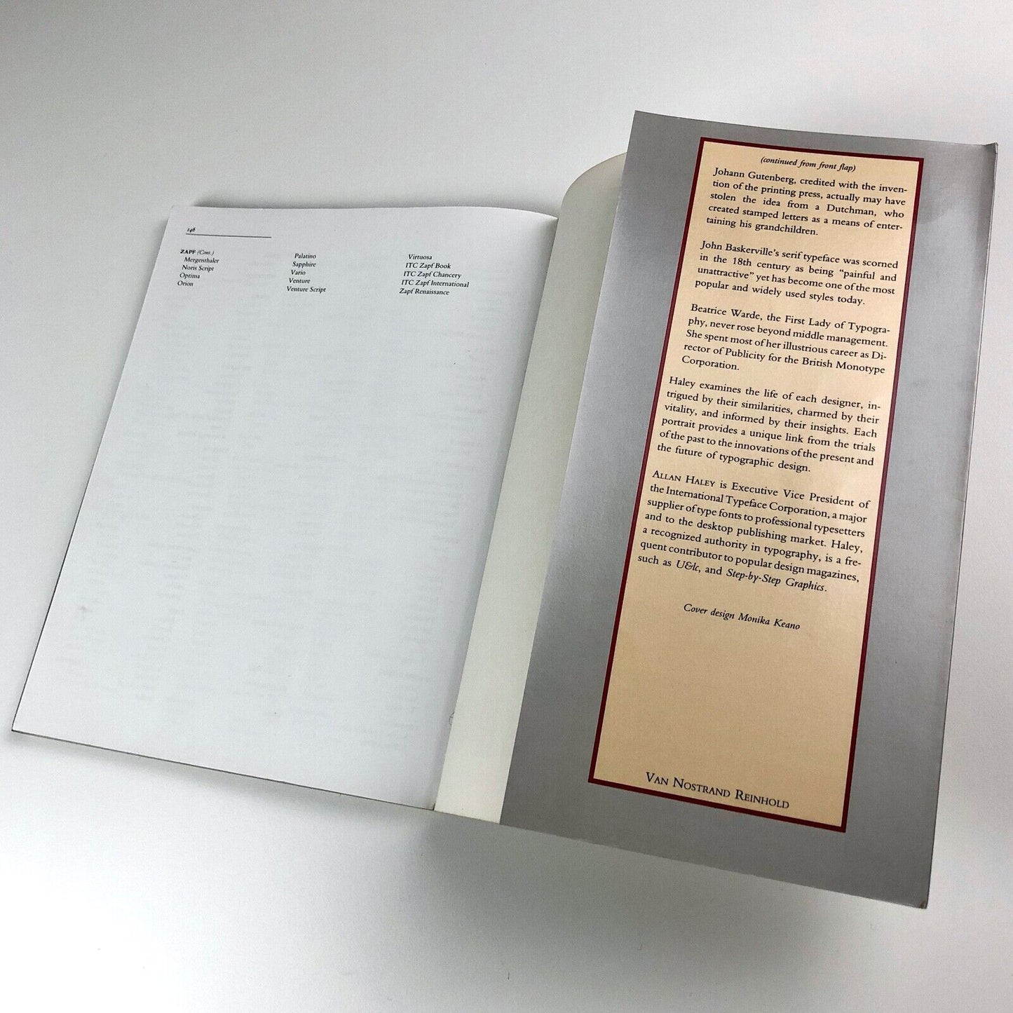 Typographic Milestones by Allan Haley | Van Nostrand Reinhold, 1992