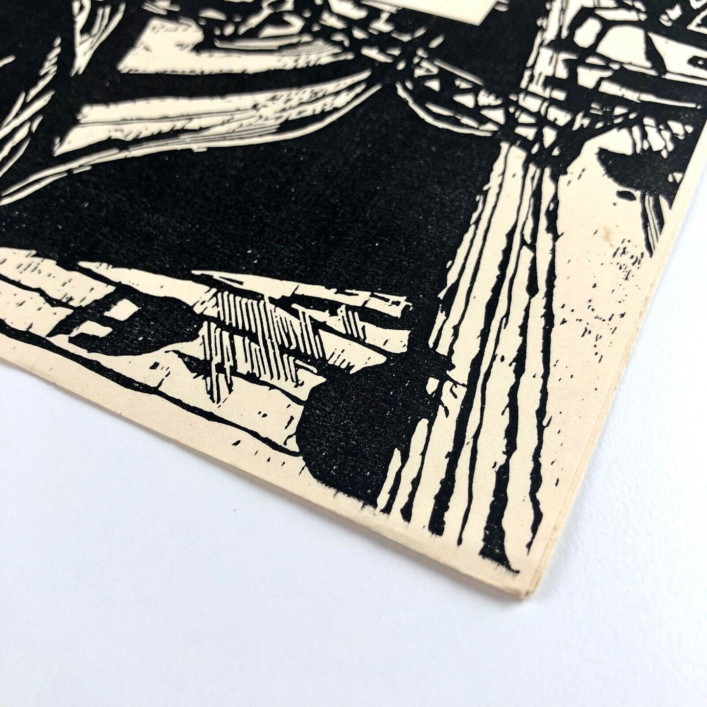 Leaflet to promote the publication Clay Cuts by Jack Clemo | woodcuts by Stan Dobbin, 1991 | Previous Parrot Press