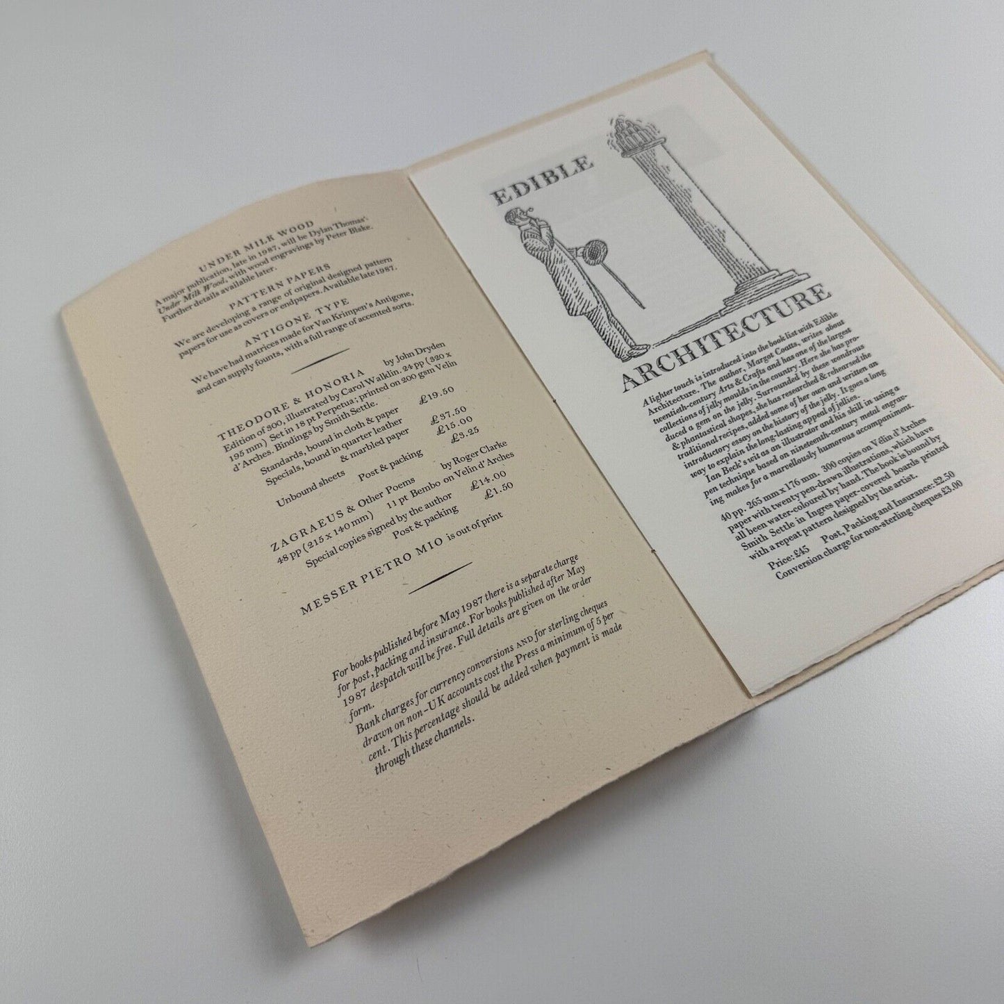 Promotional booklet | Books from Libanus Press 1987