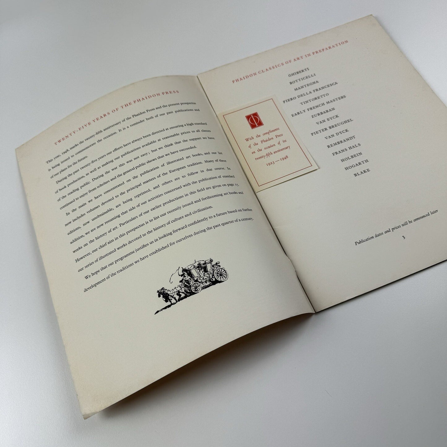 The Phaidon Press. A retrospect and prospectus 1923-1948