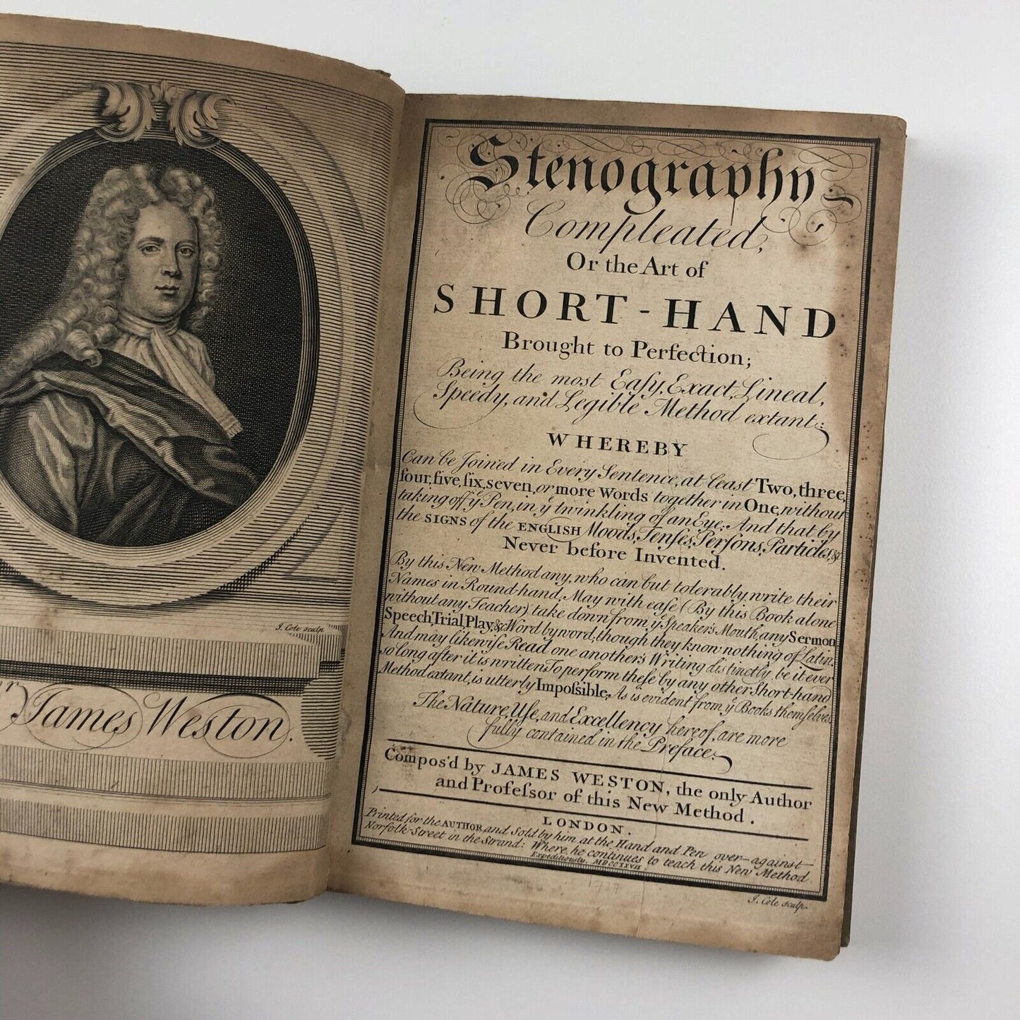 Stenography Compleated, Or the Art of Short-Hand | Compiled by James Weston 1727