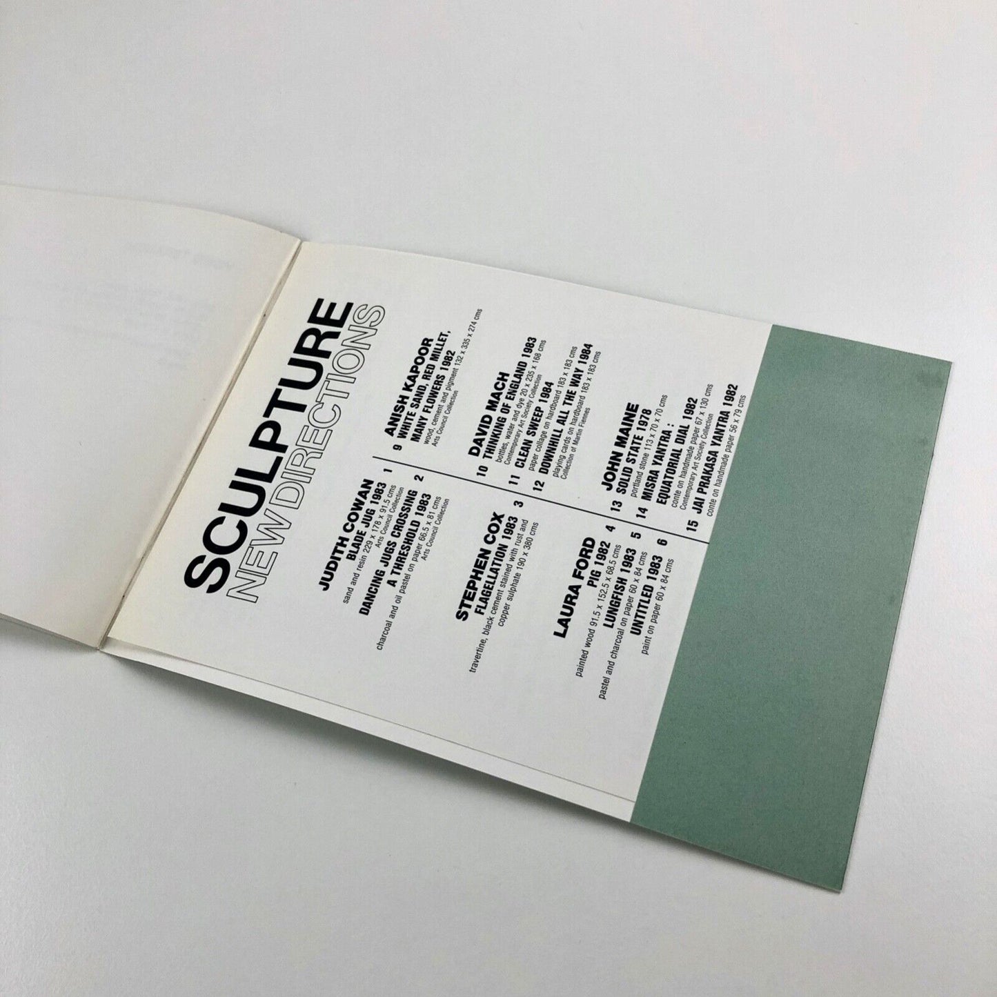 Sculpture New Directions – Cleveland Gallery, 1984 | Laura Ford, Anish Kapoor et al