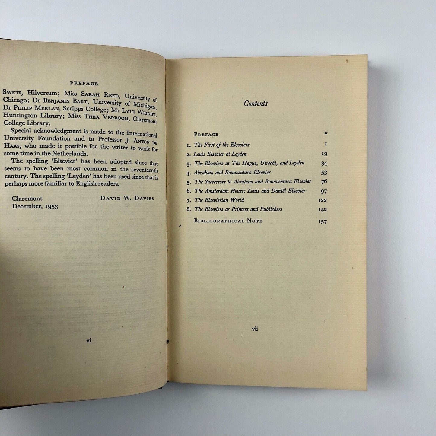 The World of the Elseviers 1580 - 1712 | David W. Davies | 1960